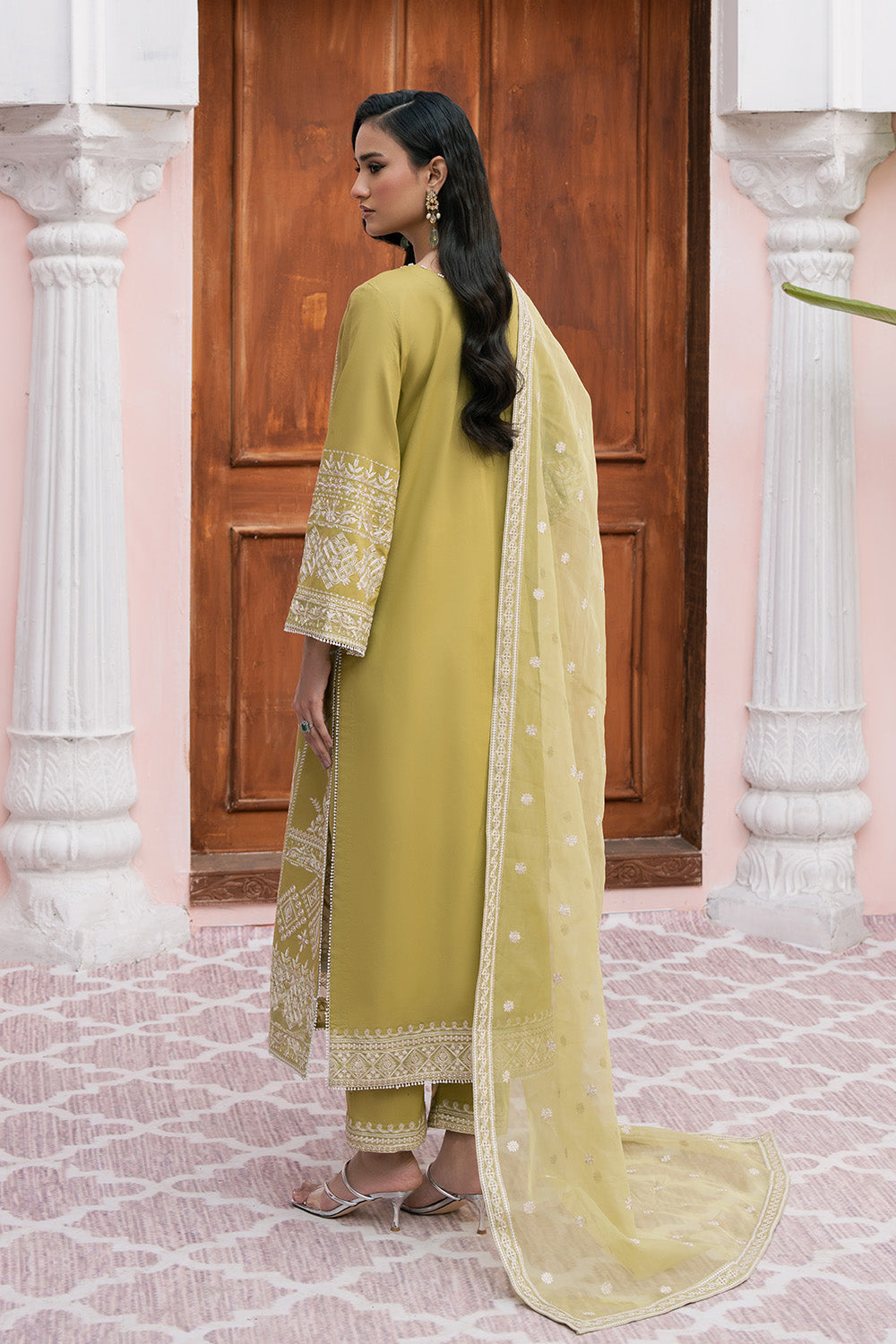 Maryum N Maria | Eid Luxury Lawn 25 | ARGHAVAN - MS50150 S Olive Lawn