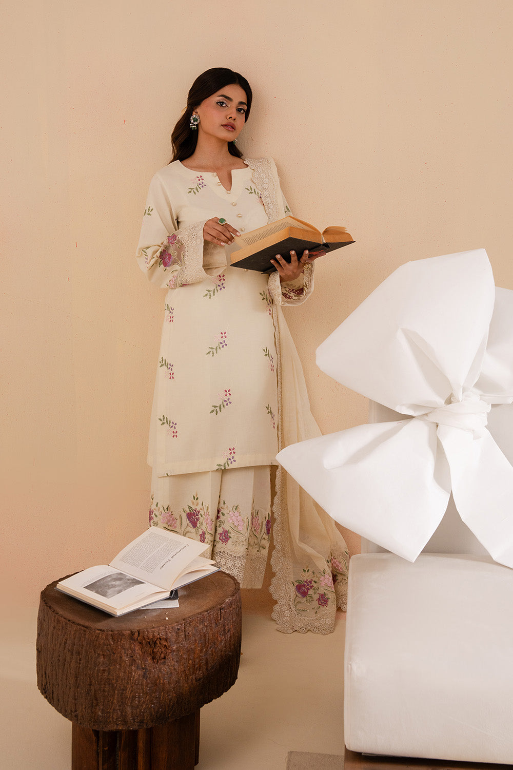 Maryum N Maria | Belle Pret | LIOREN - MS50170 L Cream Lawn