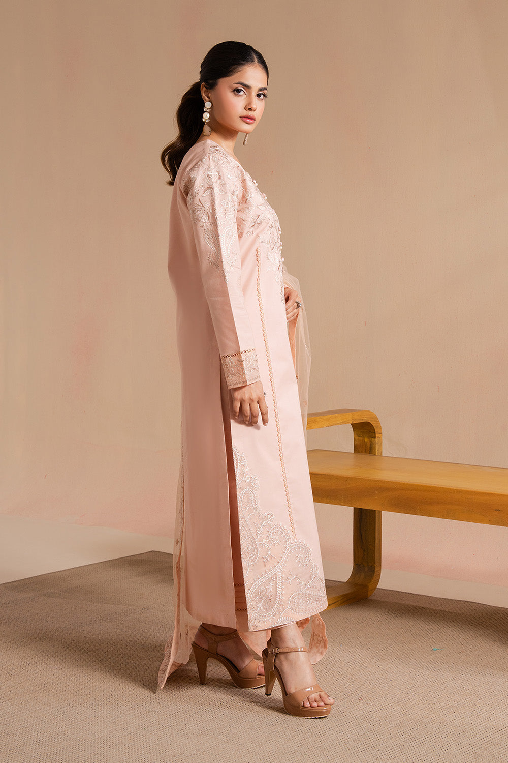 Maryum N Maria | Belle Pret | BELLA - MS50180 L Tea Pink Organza