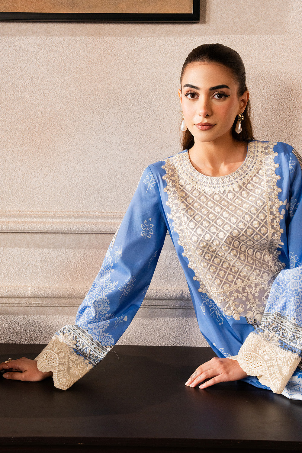 Maryum N Maria | Mah Casual Pret | ZARA - MS50426 L Denium Blue Lawn