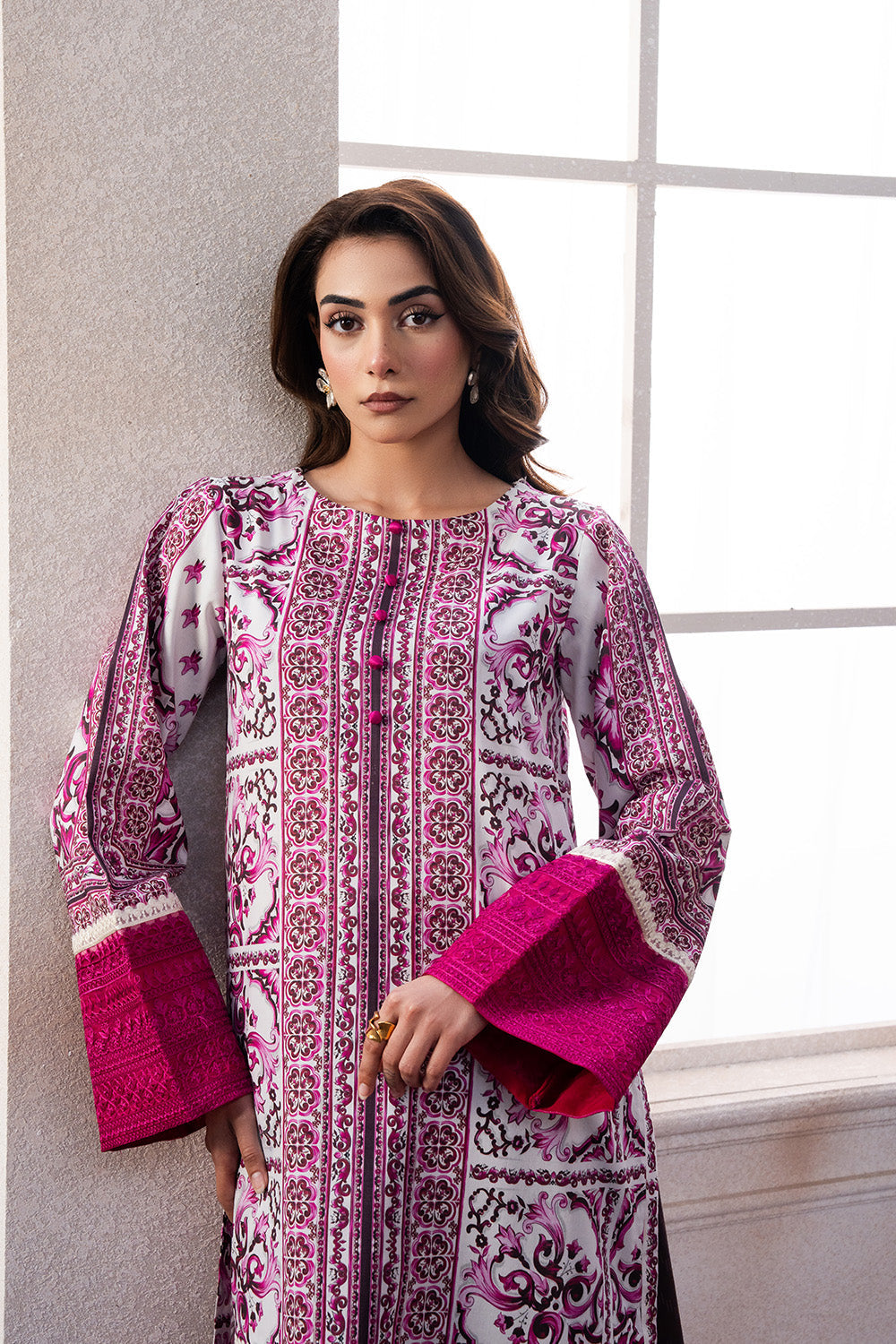 Maryum N Maria | Mah Casual Pret | DIORA - MS50429 L Maroon Lawn
