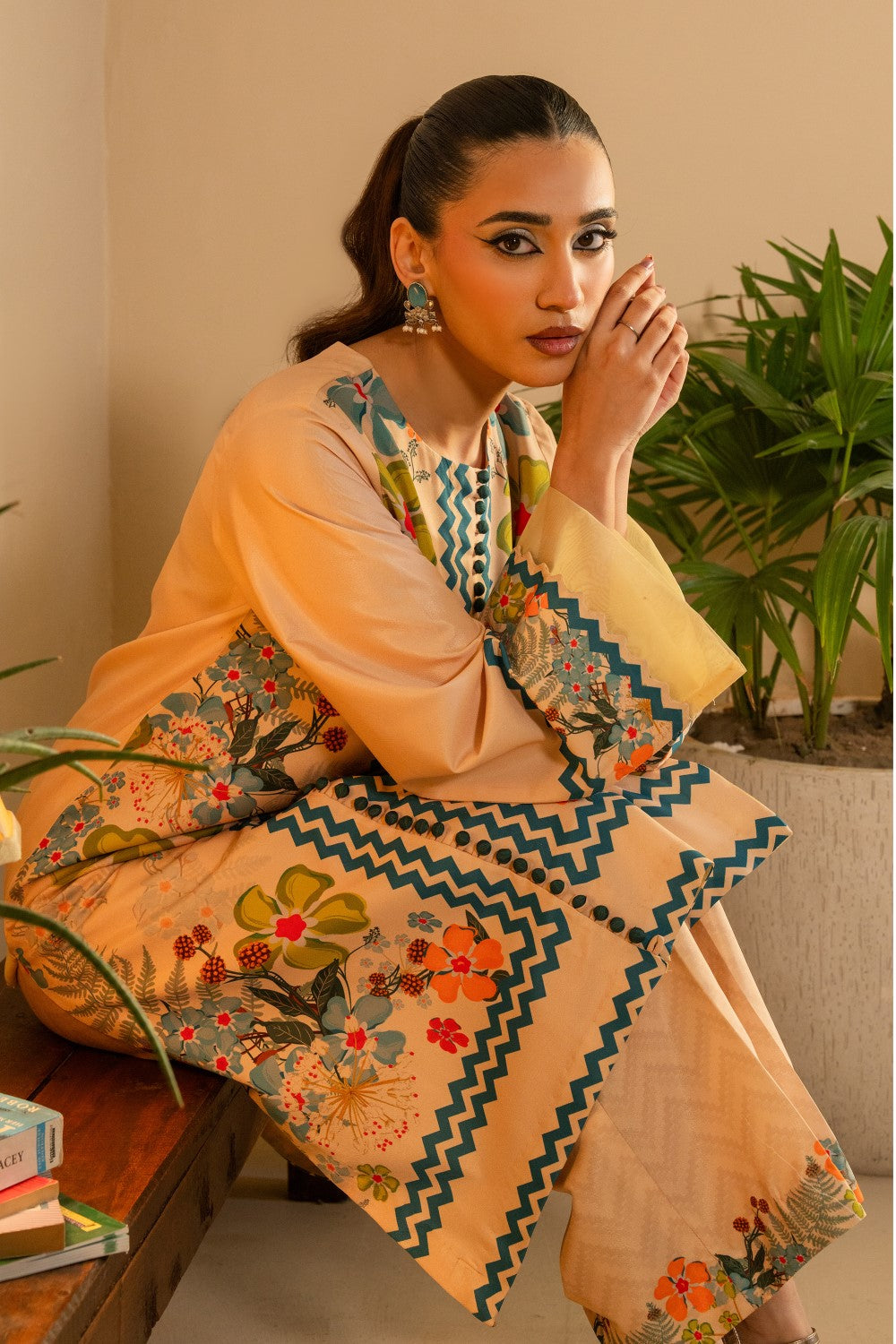 Maryum N Maria | Aurora Collection | CYRA - MS50501 L Pale Peach Crepe