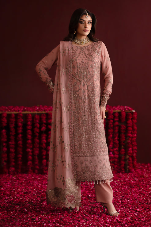 Emaan Adeel | Nooresha Formals 25 | Shaheena XS Tea Pink Chiffon