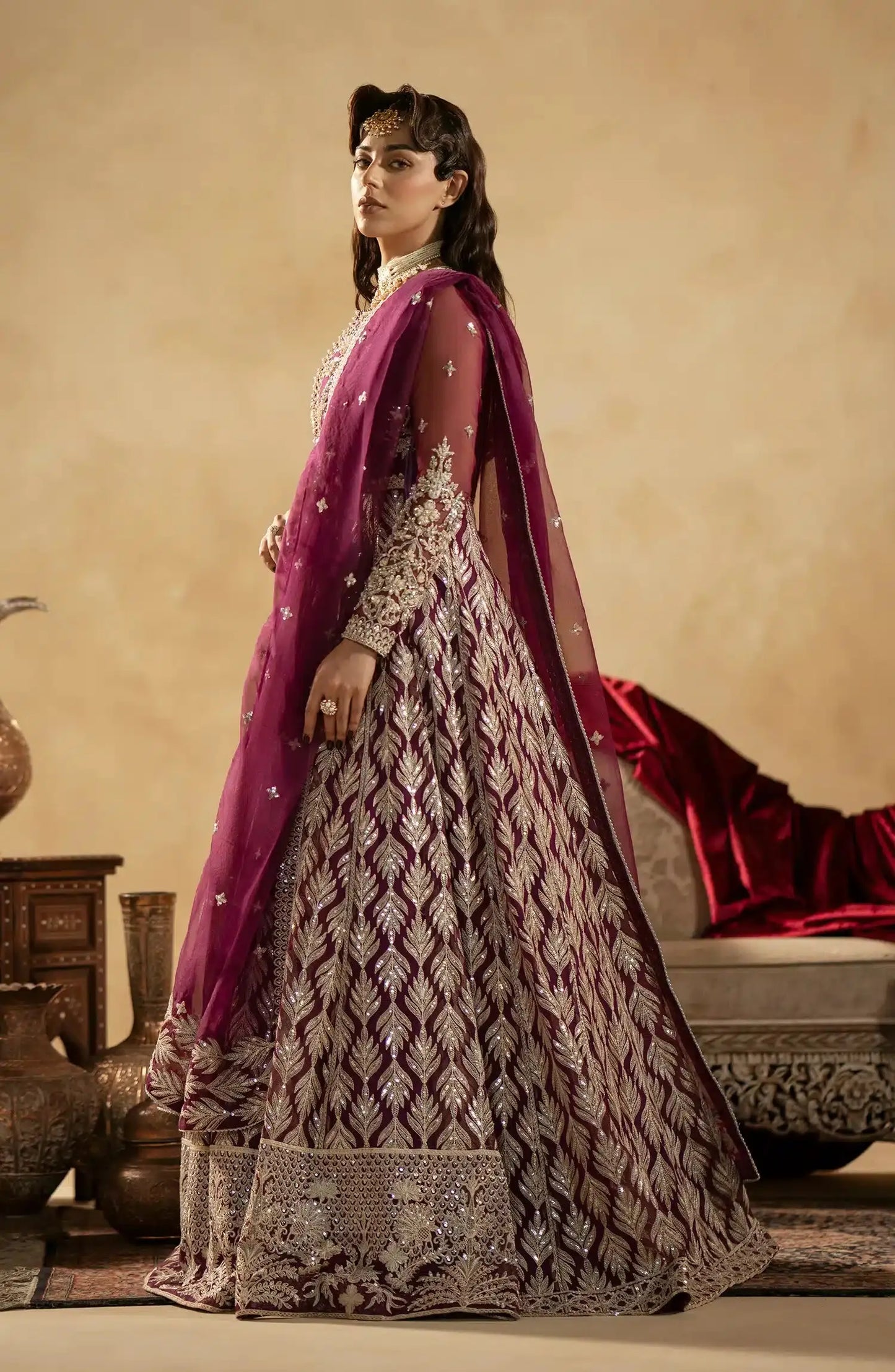 Maryum N Maria | Zamani Beghum Formals 23 | Ametyst-(MW23-512) - Pakistani Designer Dress - by Maryum N Maria | Type: Bridal - 100% Original at Saira Sultan