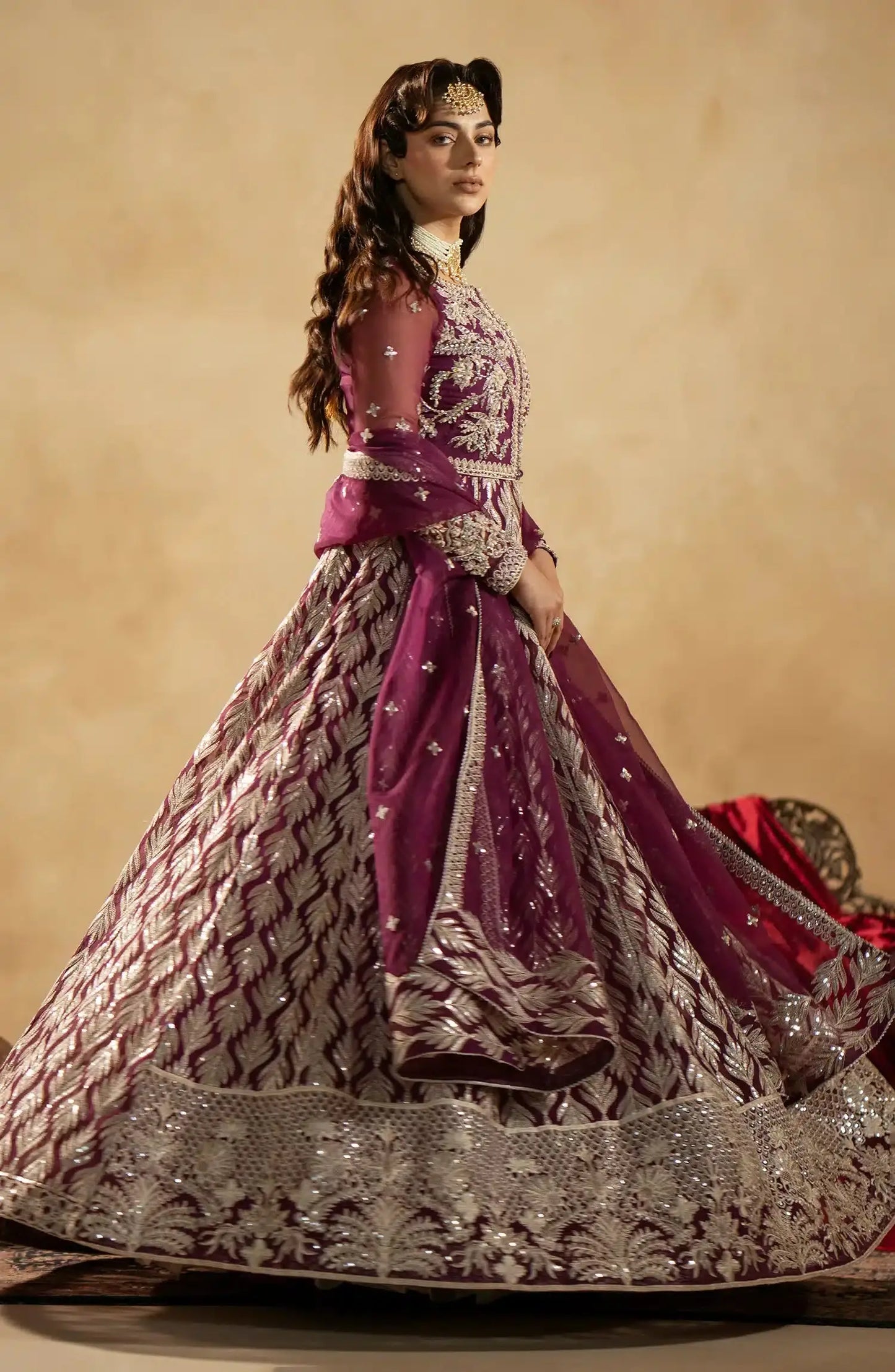 Maryum N Maria | Zamani Beghum Formals 23 | Ametyst-(MW23-512) - Pakistani Designer Dress - by Maryum N Maria | Type: Bridal - 100% Original at Saira Sultan