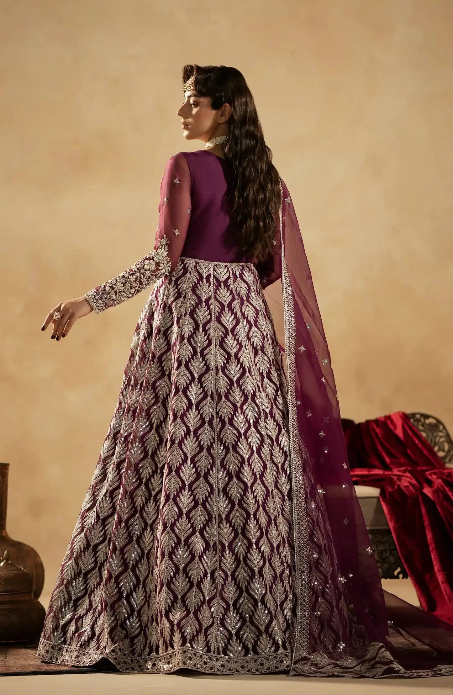 Maryum N Maria | Zamani Beghum Formals 23 | Ametyst-(MW23-512) - Pakistani Designer Dress - by Maryum N Maria | Type: Bridal - 100% Original at Saira Sultan