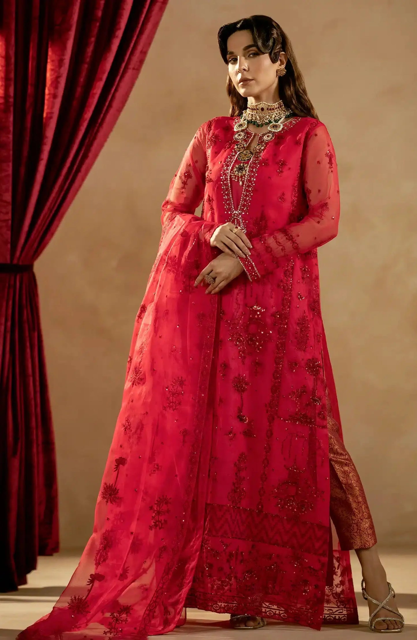 Maryum N Maria | Zamani Beghum Formals 23 | Tourmaline-(MW23-513) - Pakistani Designer Dress - by Maryum N Maria | Type: Formal - 100% Original at Saira Sultan