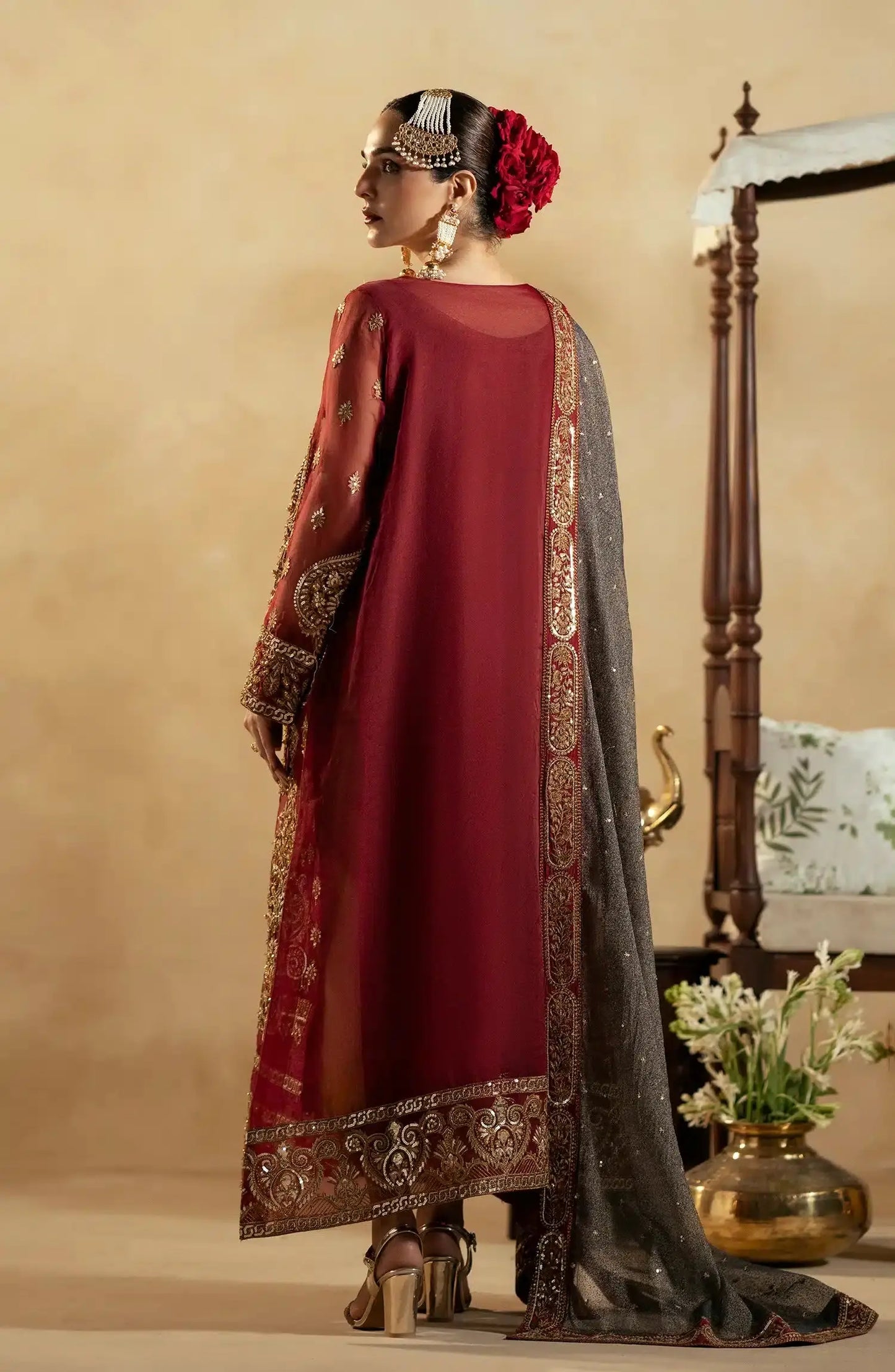 Maryum N Maria | Zamani Beghum Formals 23 | Ruby-(MW23-517) - Pakistani Designer Dress - by Maryum N Maria | Type: Bridal - 100% Original at Saira Sultan