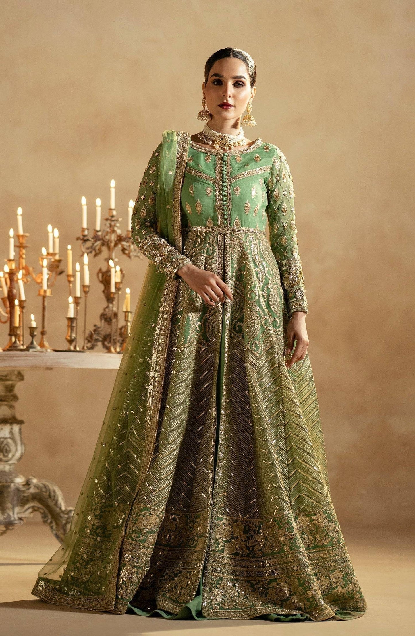 Maryum N Maria | Zamani Beghum Formals 23 | Opal-(MW23-518) - Pakistani Designer Dress - by Maryum N Maria | Type: Bridal - 100% Original at Saira Sultan