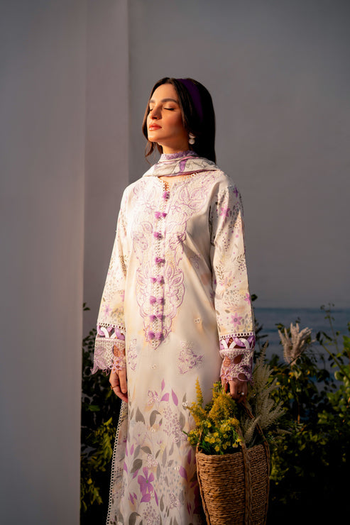 Aabyaan | Shezlin Chikankari Ramadan Edit 25 | NERGIS (AR-13) M White Lawn