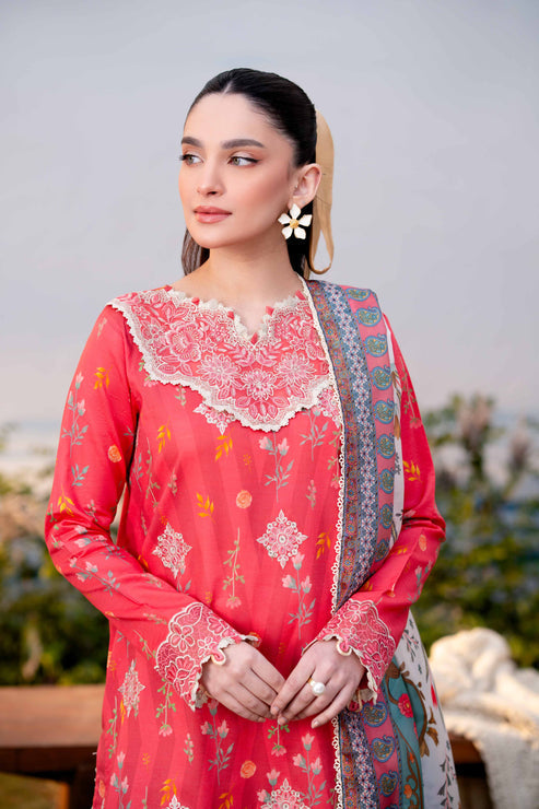 Aabyaan | Shezlin Chikankari Ramadan Edit 25 | MIRAN (AR-07) M Carrot Pink Lawn