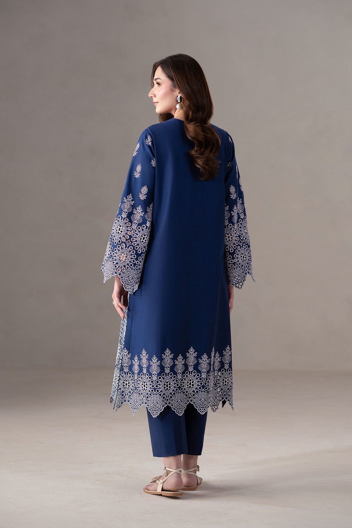 Akbar Aslam | Pret Lawn | Ovria S Cobalt Blue Lawn