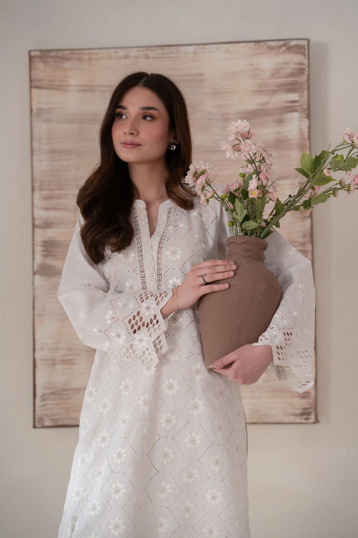 Akbar Aslam | Pret Lawn | Frost L White Lawn