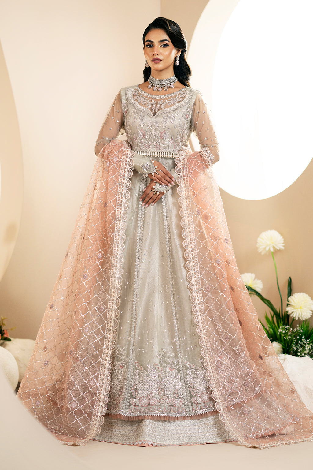 AJR Couture | Festive Formals 24 | Magnolia - Pakistani Designer Dress - by AJR Couture | Type: Formal - 100% Original at Saira Sultan