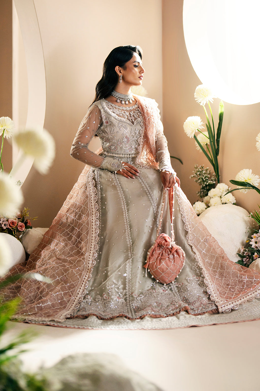 AJR Couture | Festive Formals 24 | Magnolia - Pakistani Designer Dress - by AJR Couture | Type: Formal - 100% Original at Saira Sultan
