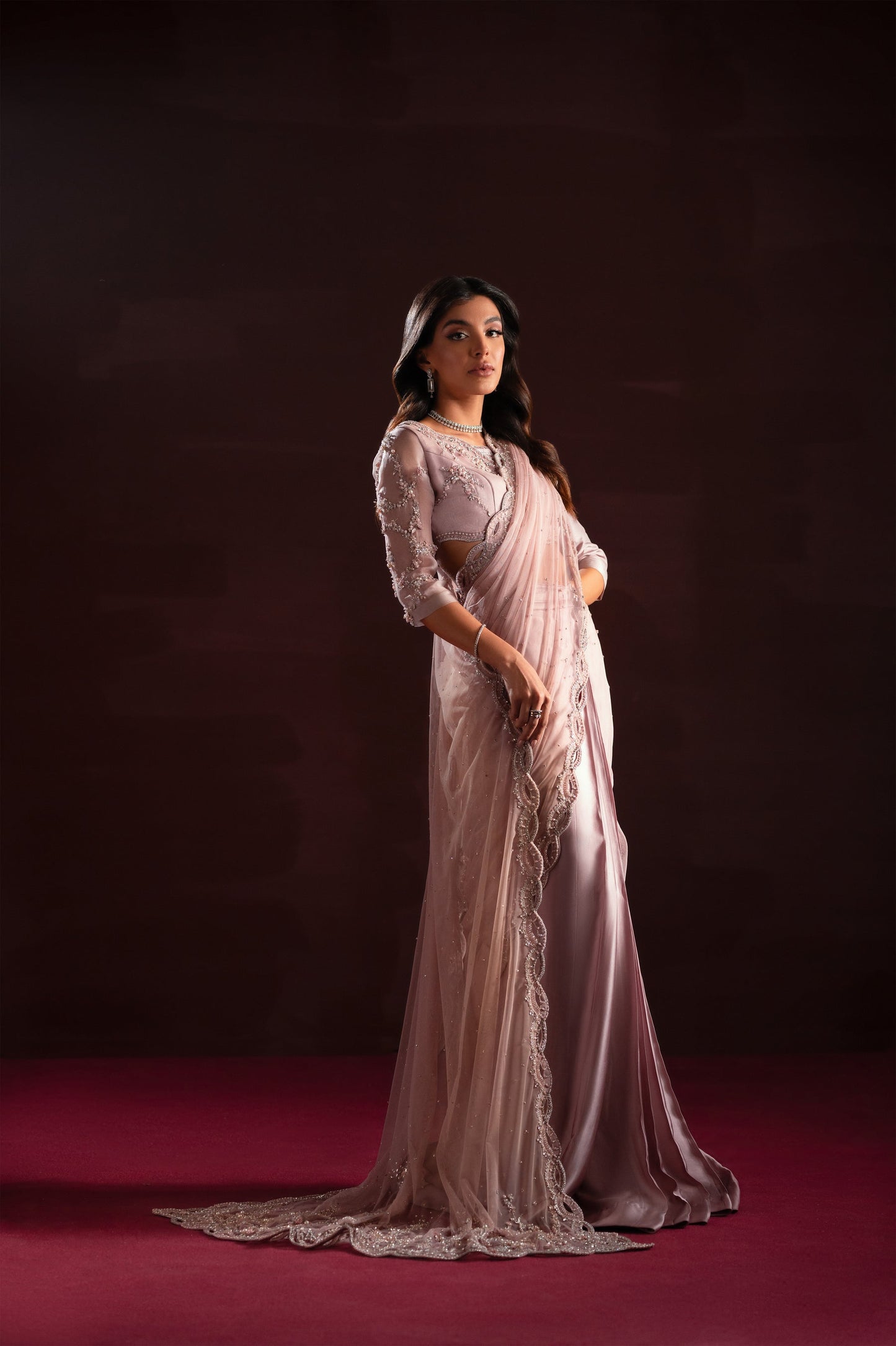 Ayesha and Usman | Celestial Night | Frida L Pink Net