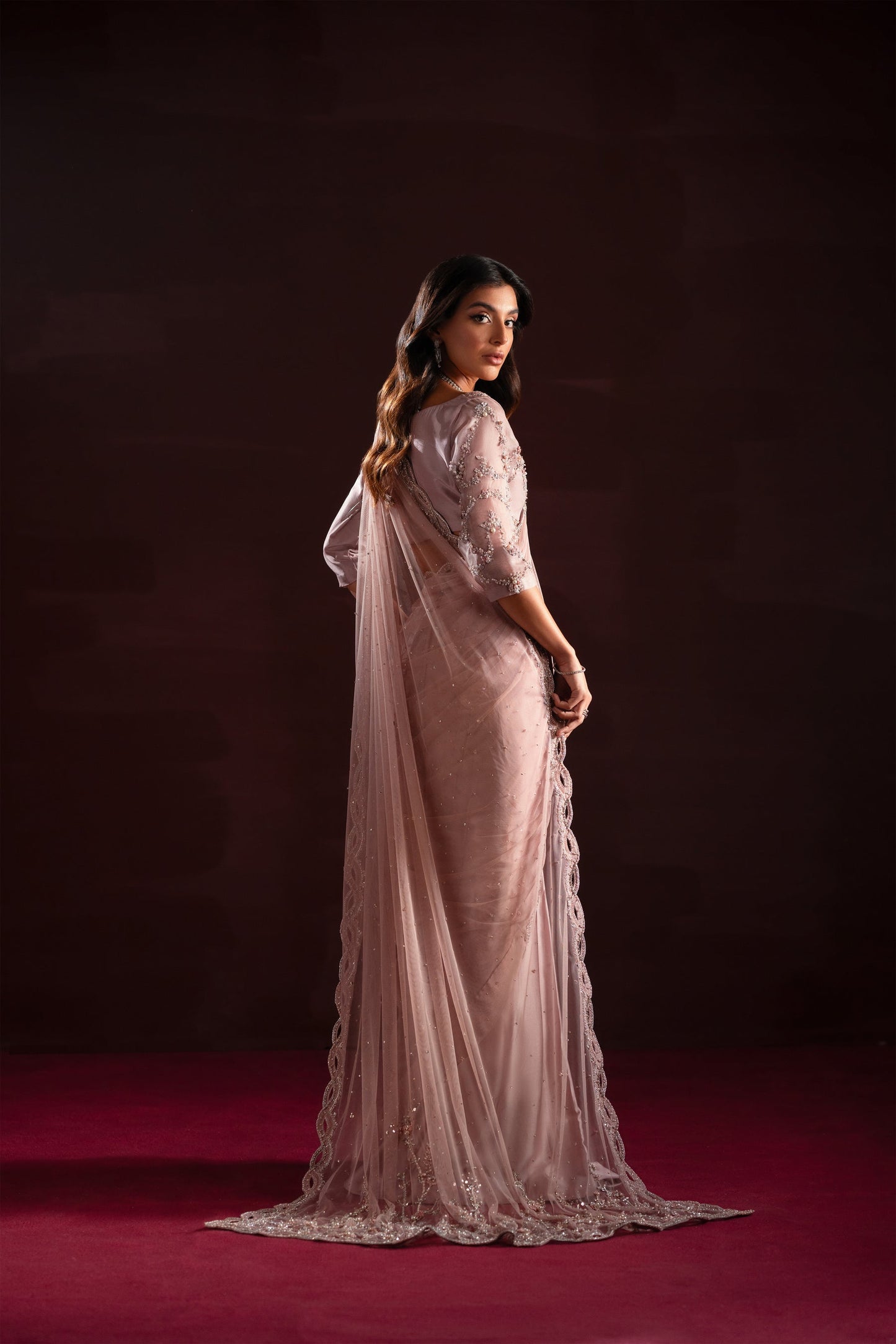 Ayesha and Usman | Celestial Night | Frida S Pink Net