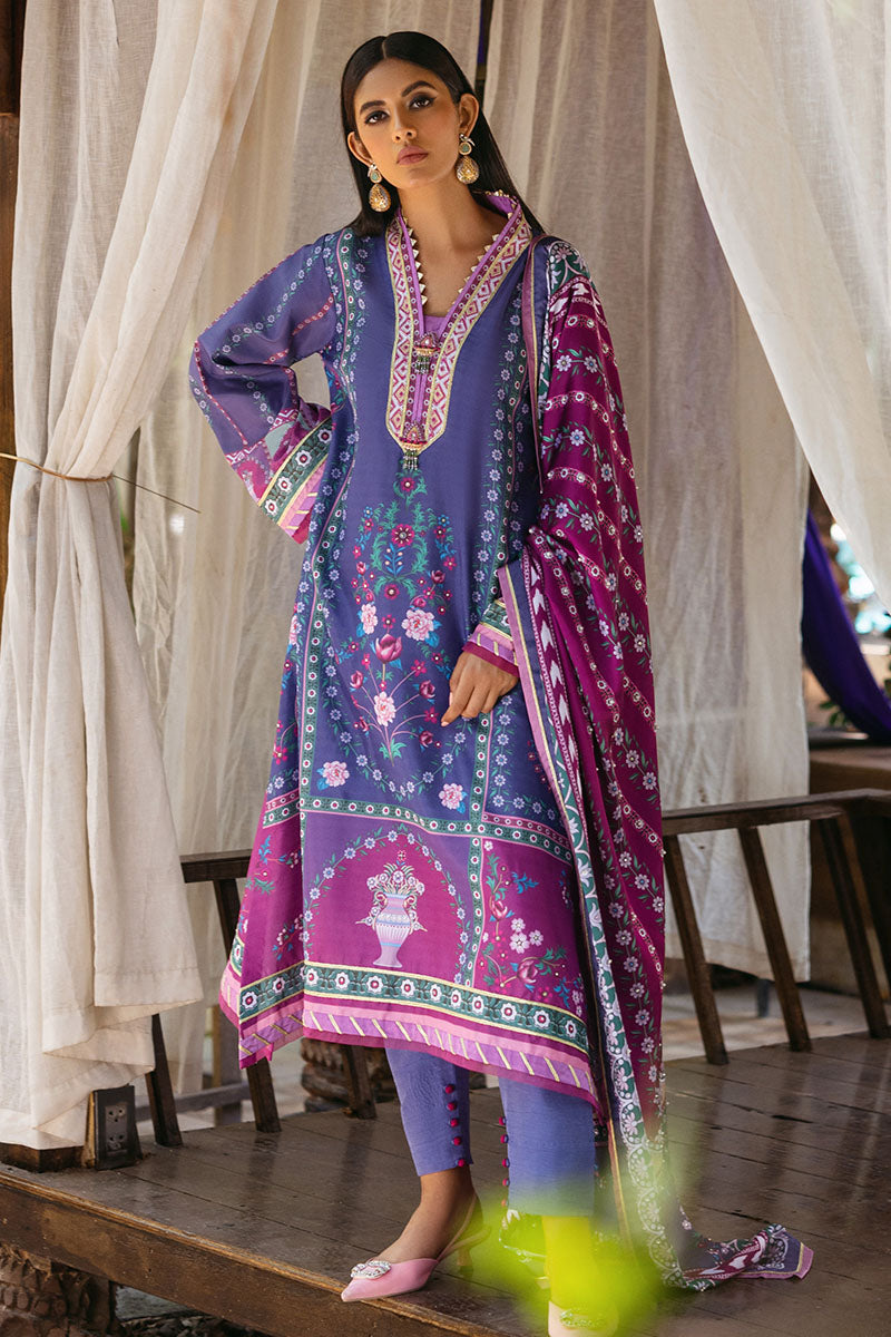 Mushq | Nirvana Silk Edit | Indigo - Pakistani Designer Dress - by Mushq | Type: Ladies Clothes - 100% Original at Saira Sultan