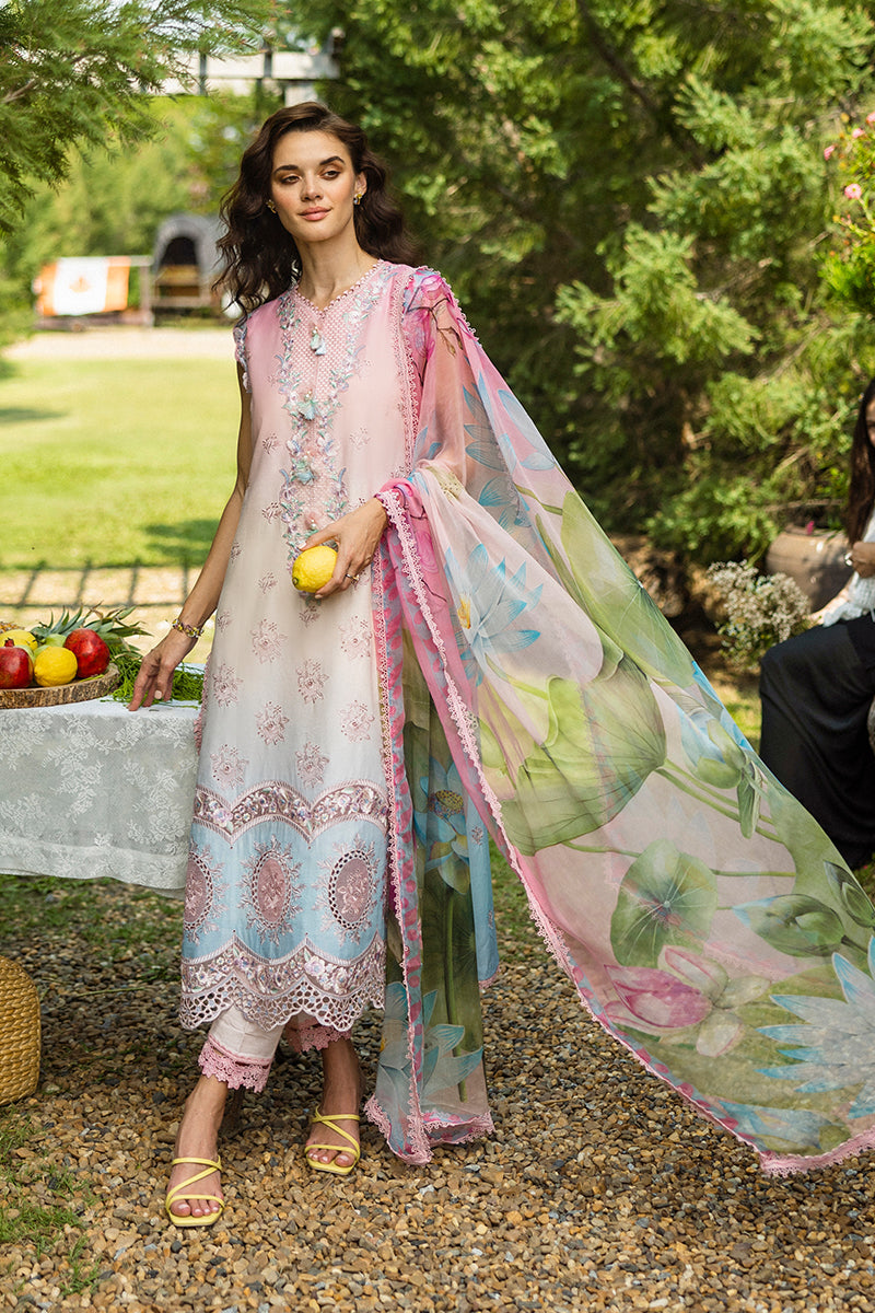 Mushq | Solace Ombre Chikankari | Sorriso L Chikankari Lawn Lavender Pinocchio