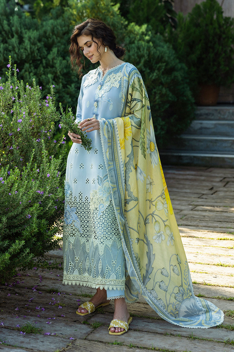 Mushq | Solace Ombre Chikankari | Intesa L Sky Blue Chikankari Lawn