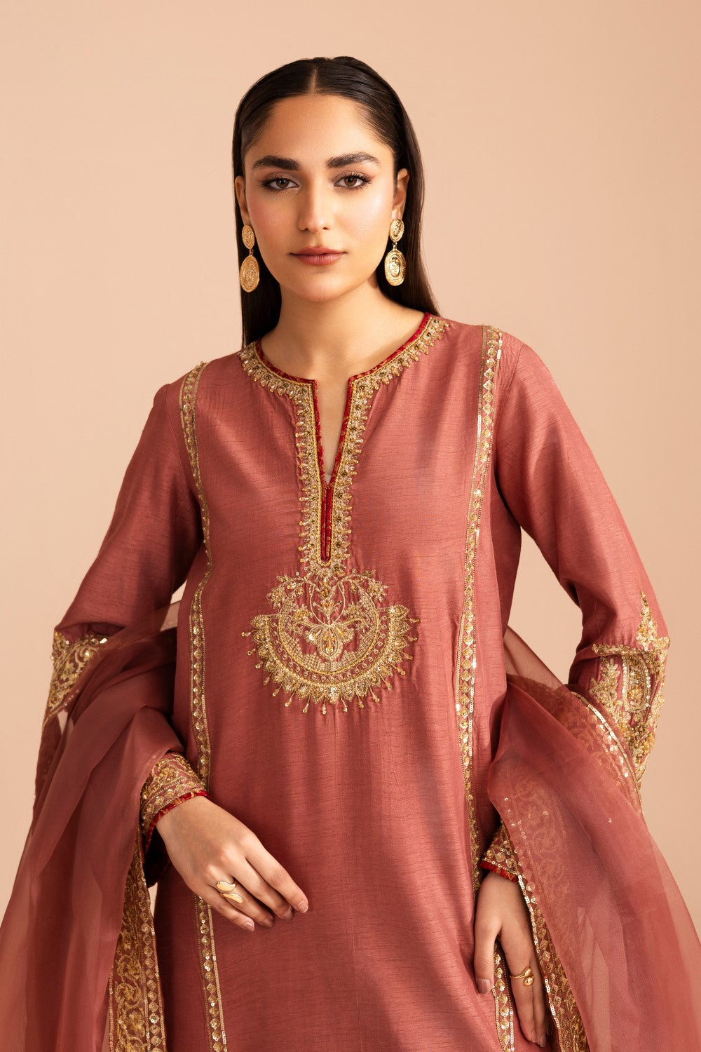 Maryum N Maria | Iris Formals | BIRVA - MW40001 L Dusty Pink Viscose Cotton