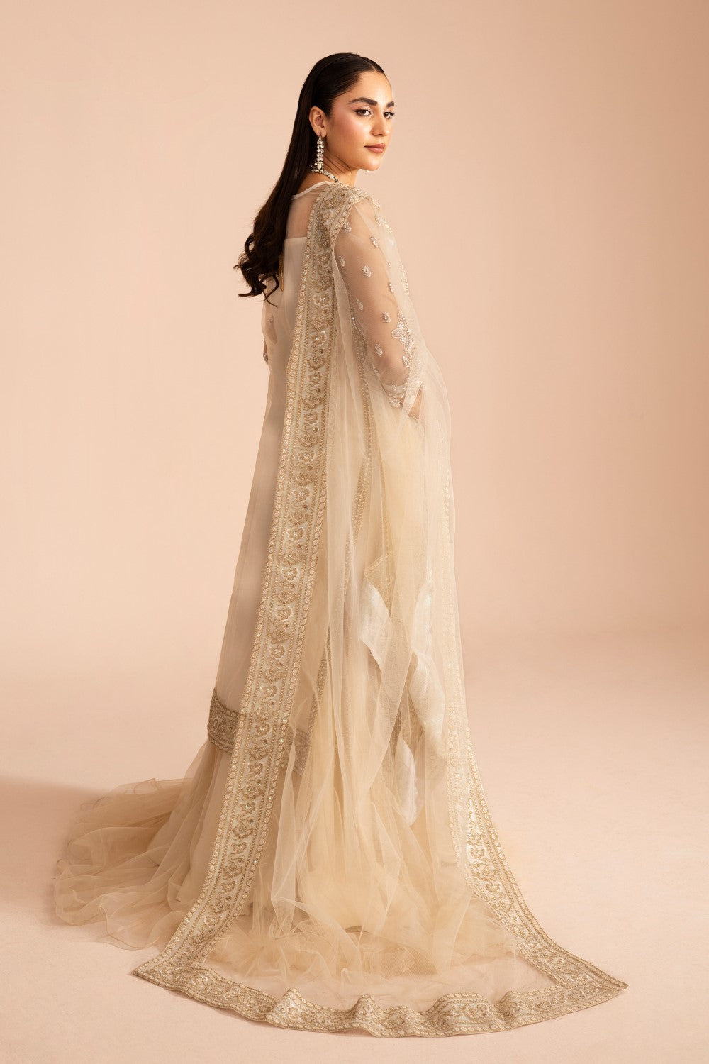 Maryum N Maria | Iris Formals | PREET - MW40007 M White Net