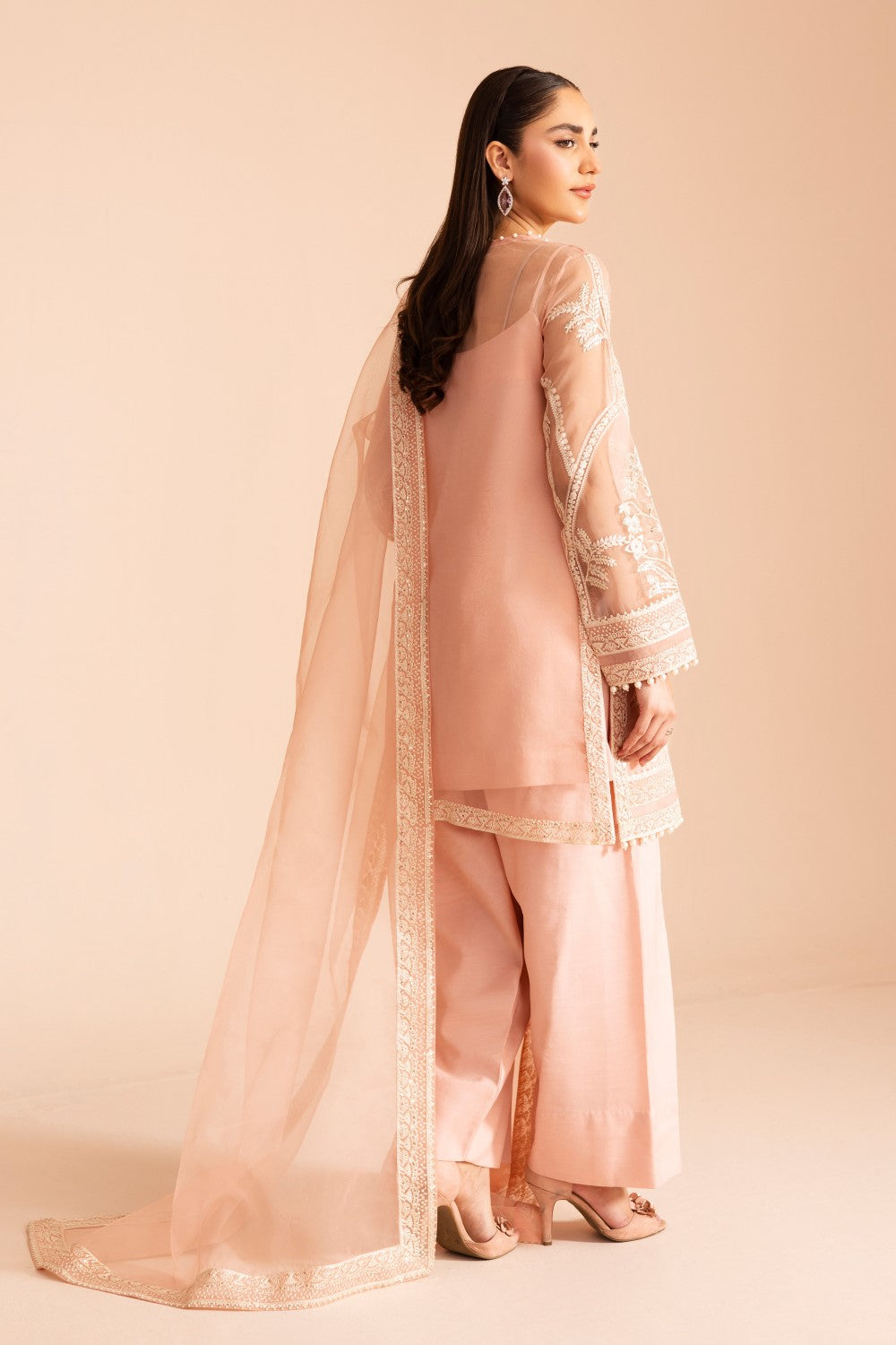 Maryum N Maria | Iris Formals | HAESEL - MW40008 M Peach Pink Organza