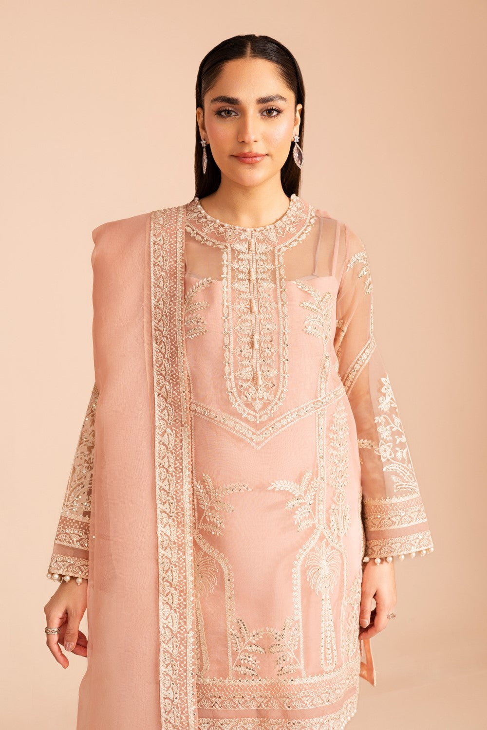 Maryum N Maria | Iris Formals | HAESEL - MW40008 L Peach Pink Organza