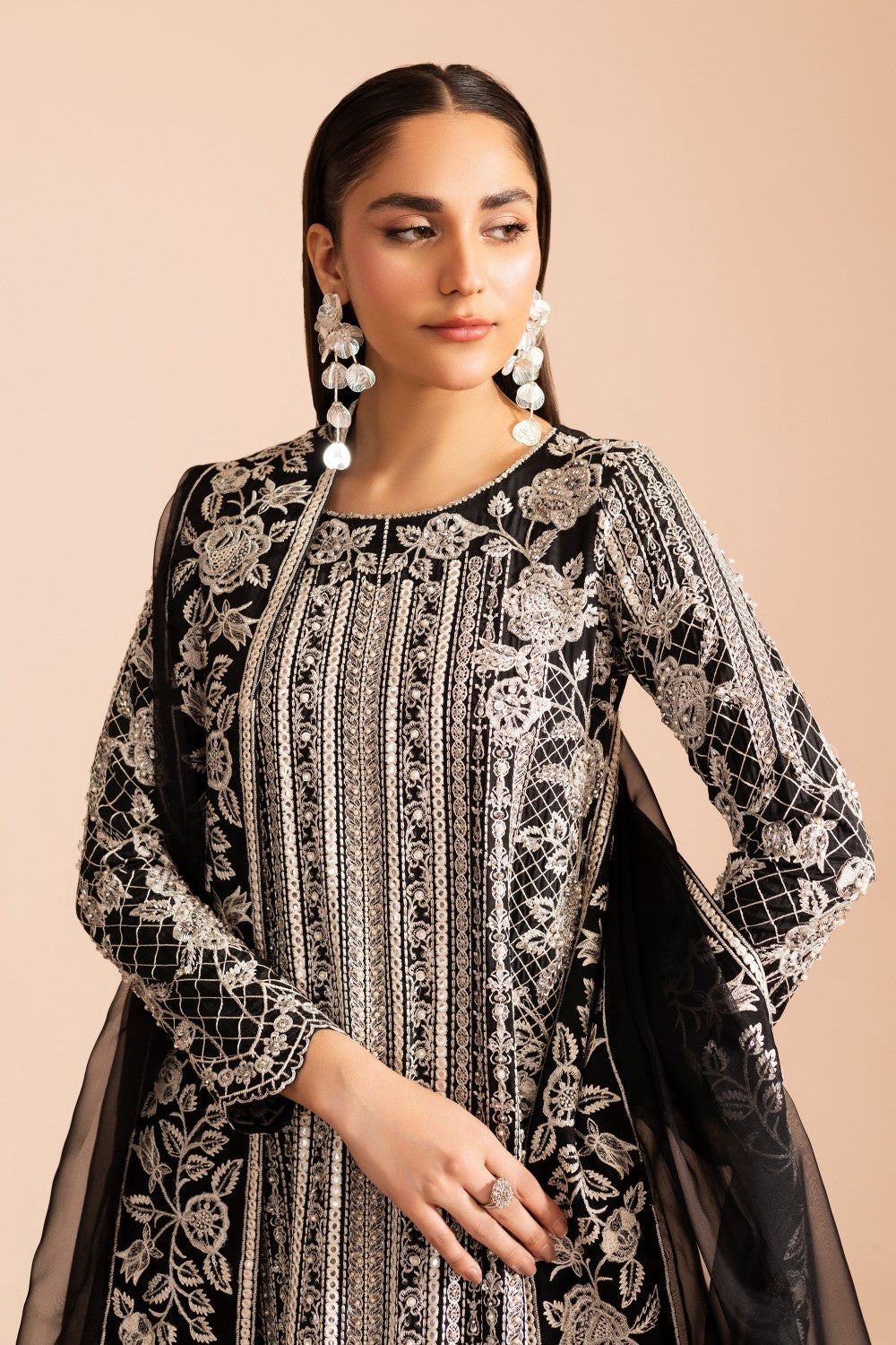 Maryum N Maria | Iris Formals | JANEA - MW40015 L Black Viscose Cotton