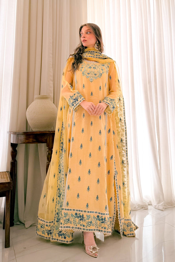 Maryum N Maria | Farisha Formals| NOEMIE - MW40086 - Pakistani Designer Dress - by Maryum N Maria - Type : Ladies Clothes - 100% Original at Saira Sultan