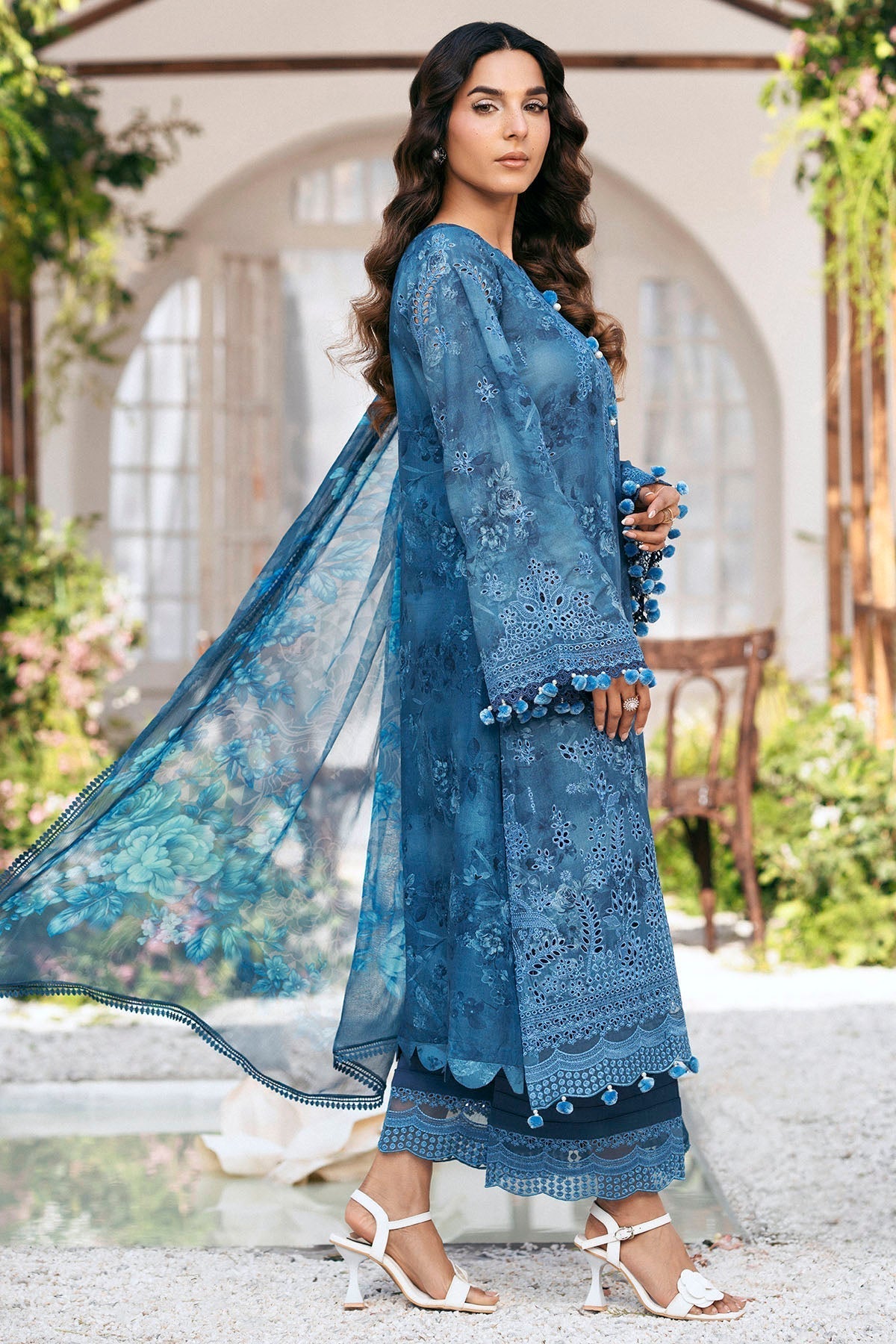 Motifz | Premium Lawn 25 | 5434-LILLY XL Blue Lawn