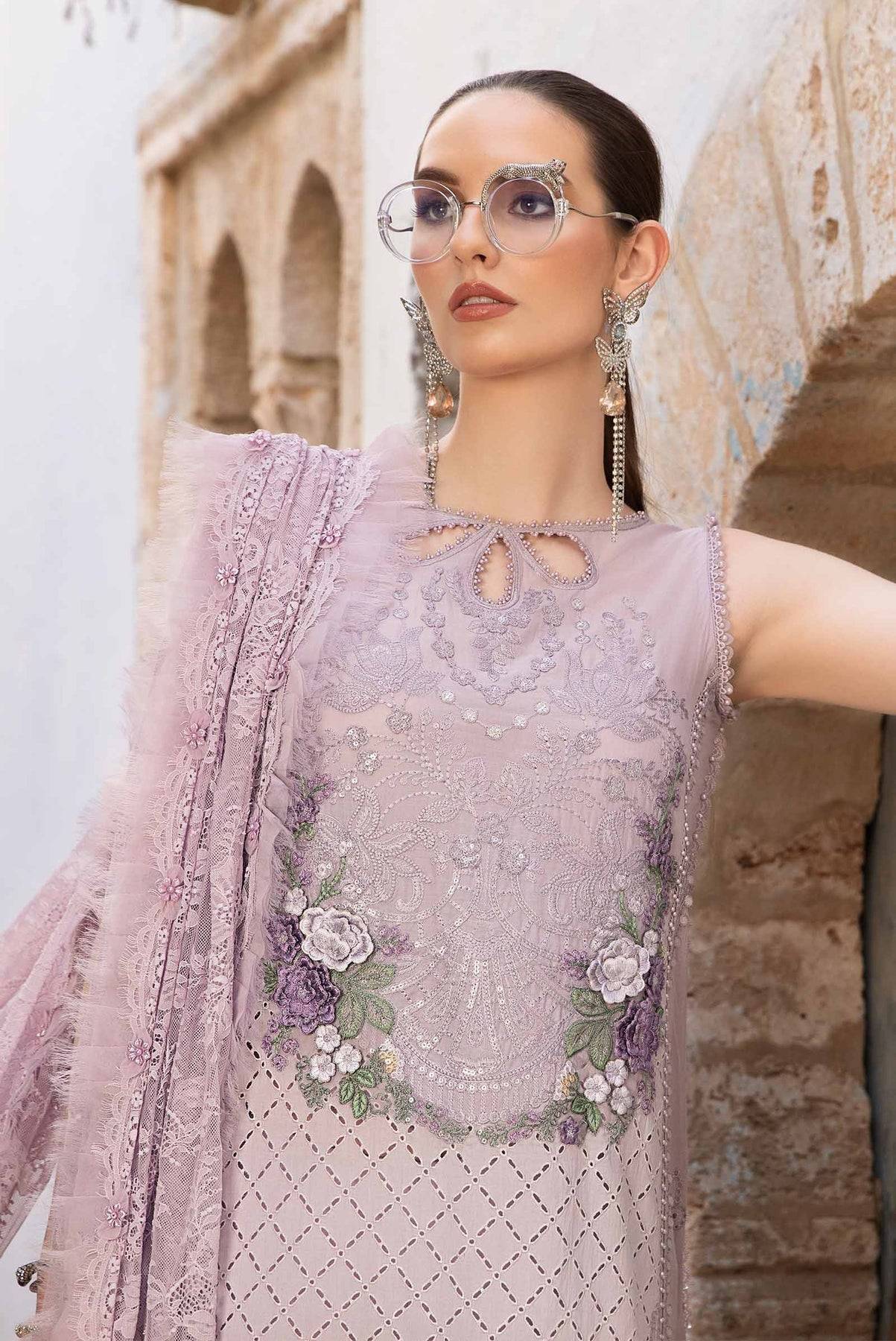 Maria B | Voyage a' Luxe Lawn | D-2411-B - Pakistani Designer Dress - by Maria B | Type: Luxury - 100% Original at Saira Sultan