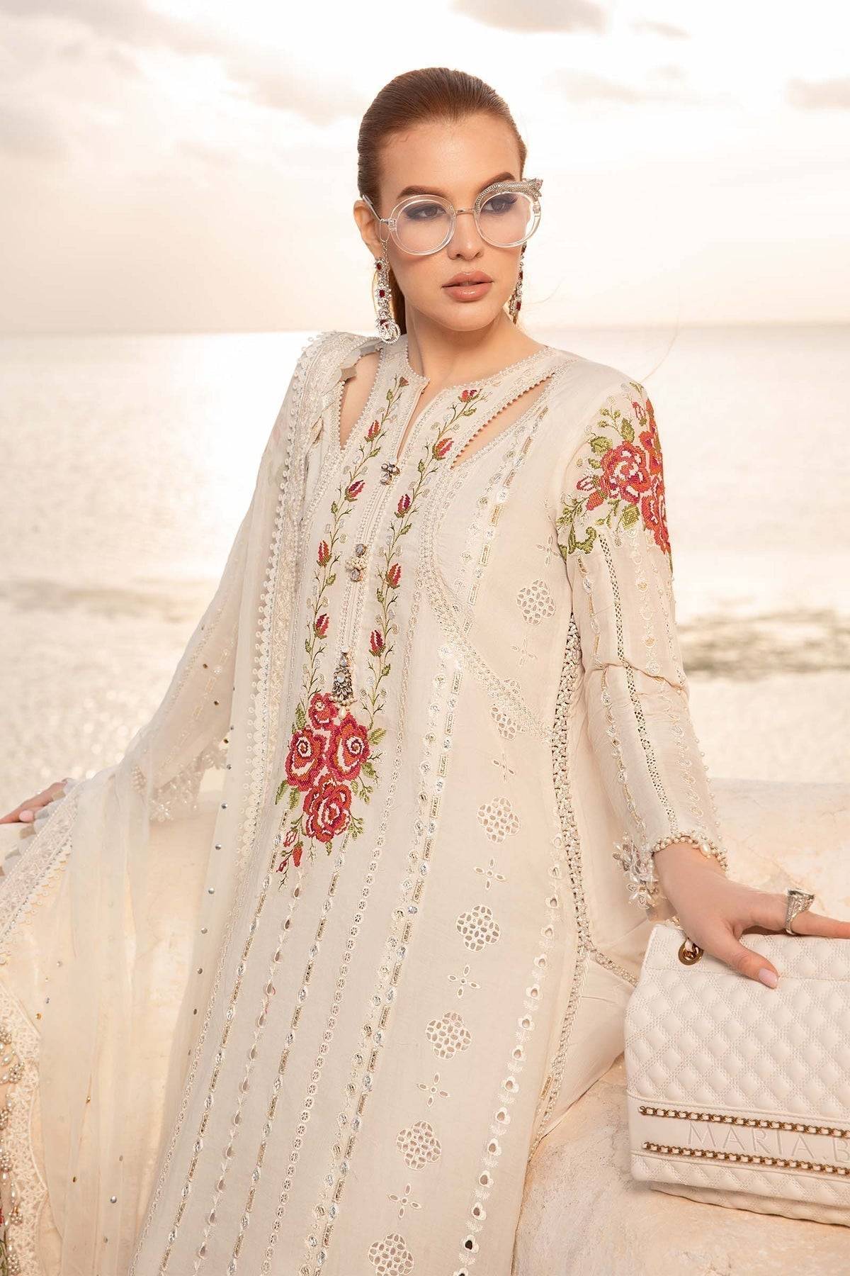 Maria B | Voyage a' Luxe Lawn | D-2412-A - Pakistani Designer Dress - by Maria B | Type: Luxury - 100% Original at Saira Sultan