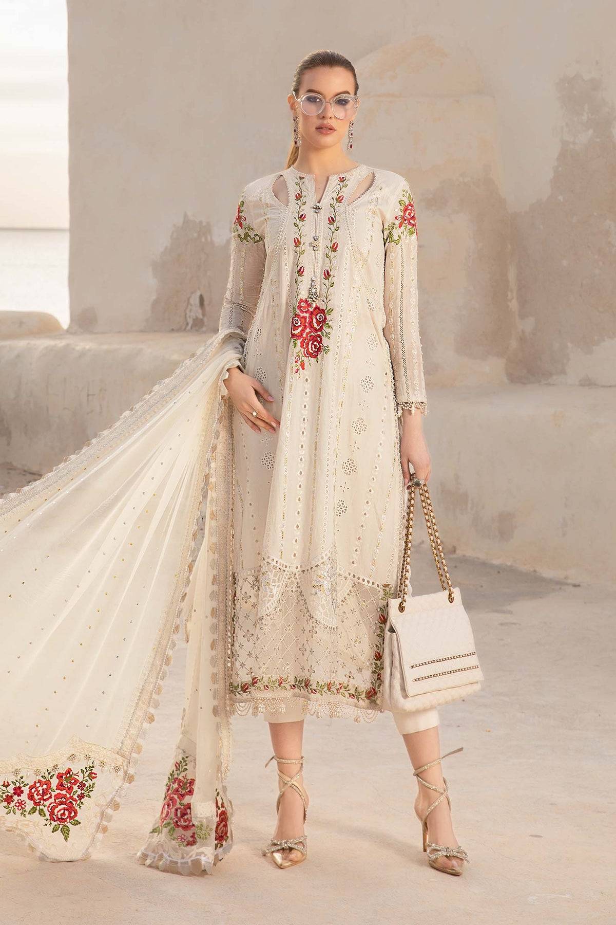 Maria B | Voyage a' Luxe Lawn | D-2412-A - Pakistani Designer Dress - by Maria B | Type: Luxury - 100% Original at Saira Sultan