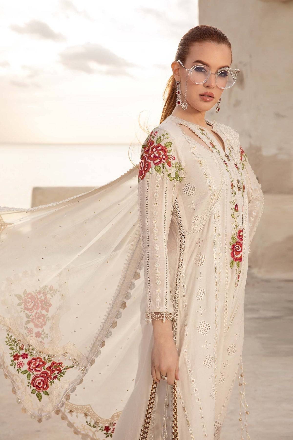 Maria B | Voyage a' Luxe Lawn | D-2412-A - Pakistani Designer Dress - by Maria B | Type: Luxury - 100% Original at Saira Sultan