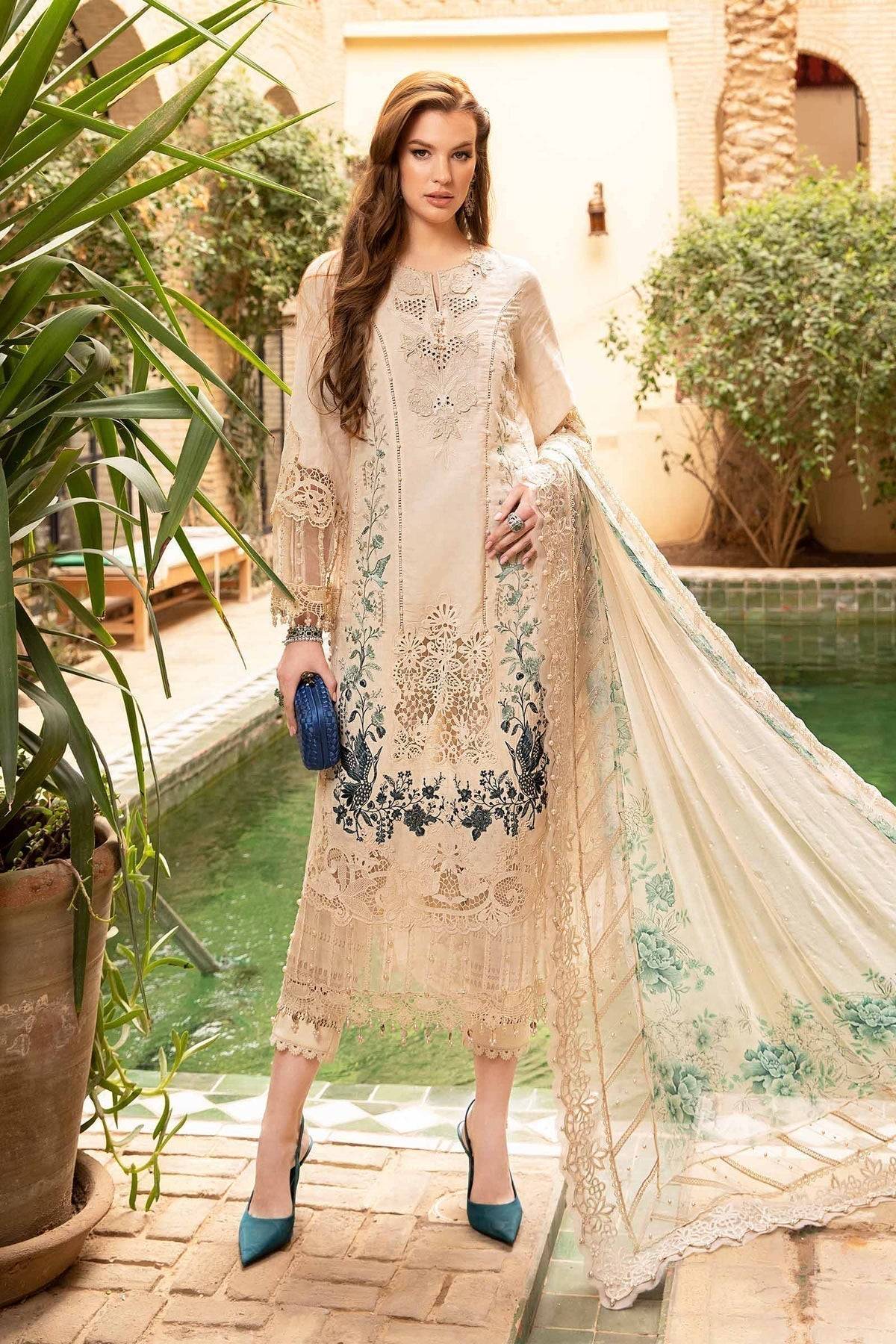 Maria B | Voyage a' Luxe Lawn | D-2414-B - Pakistani Designer Dress - by Maria B | Type: Luxury - 100% Original at Saira Sultan