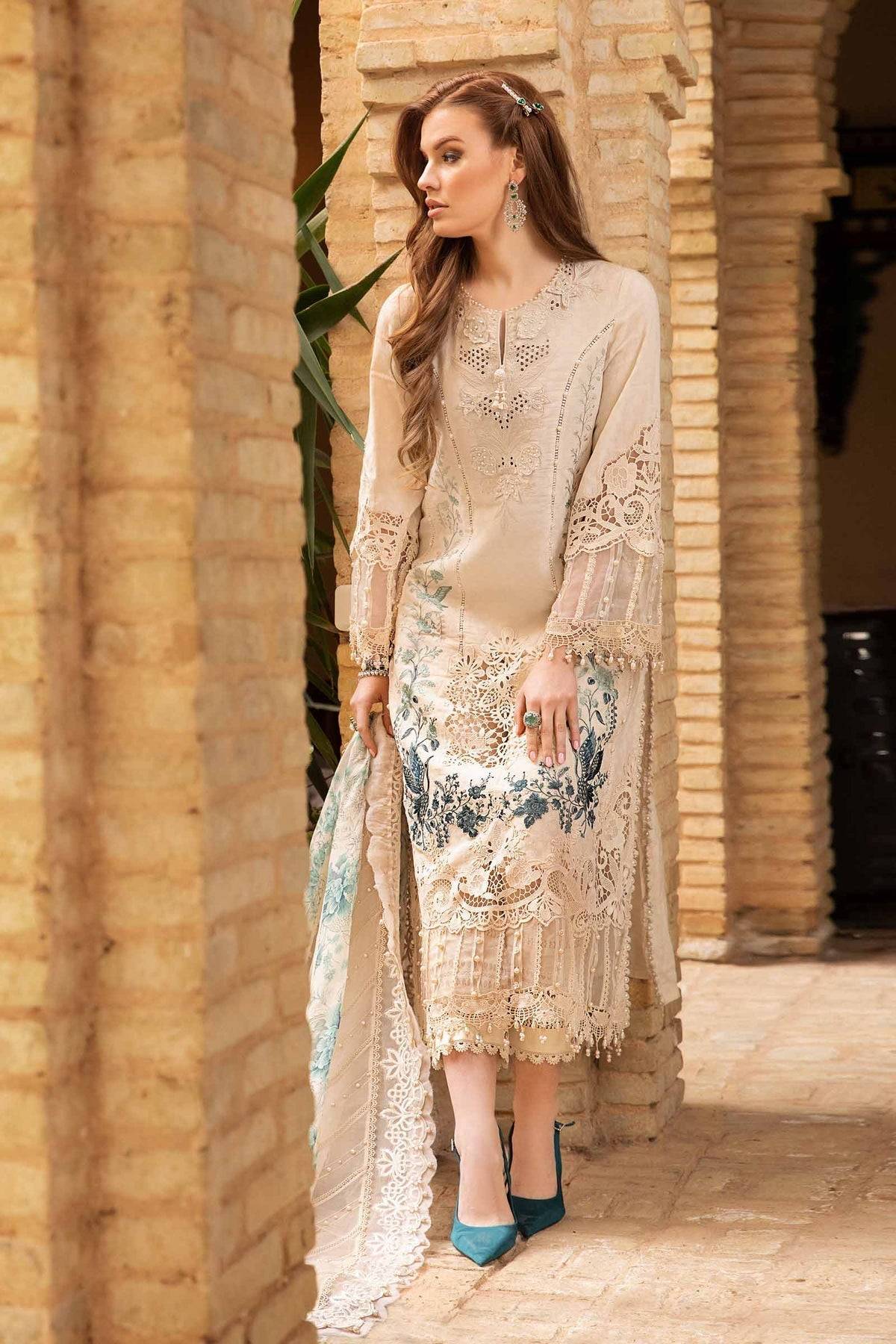 Maria B | Voyage a' Luxe Lawn | D-2414-B - Pakistani Designer Dress - by Maria B | Type: Luxury - 100% Original at Saira Sultan