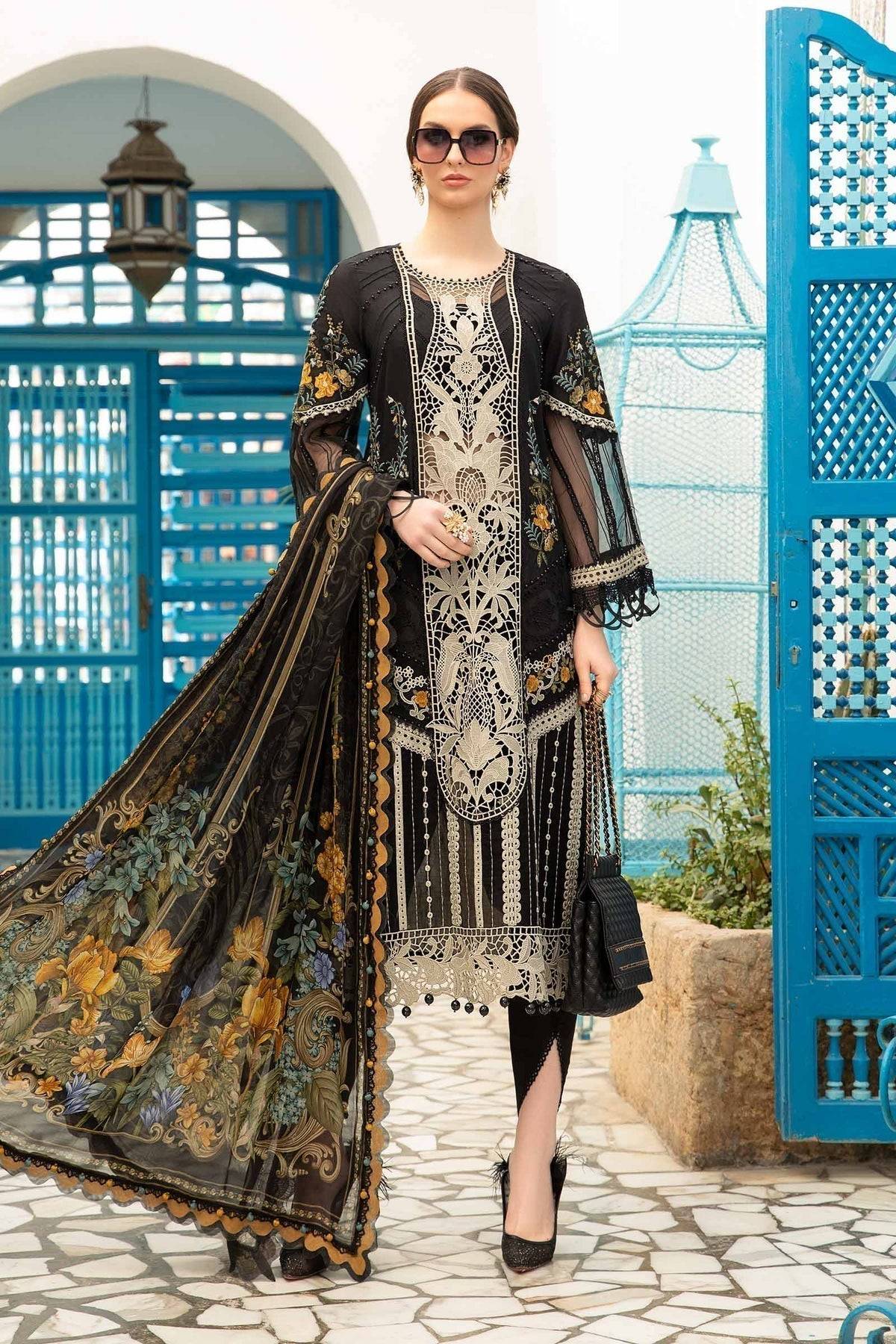 Maria B | Voyage a' Luxe Lawn | D-2415-B - Pakistani Designer Dress - by Maria B | Type: Luxury - 100% Original at Saira Sultan