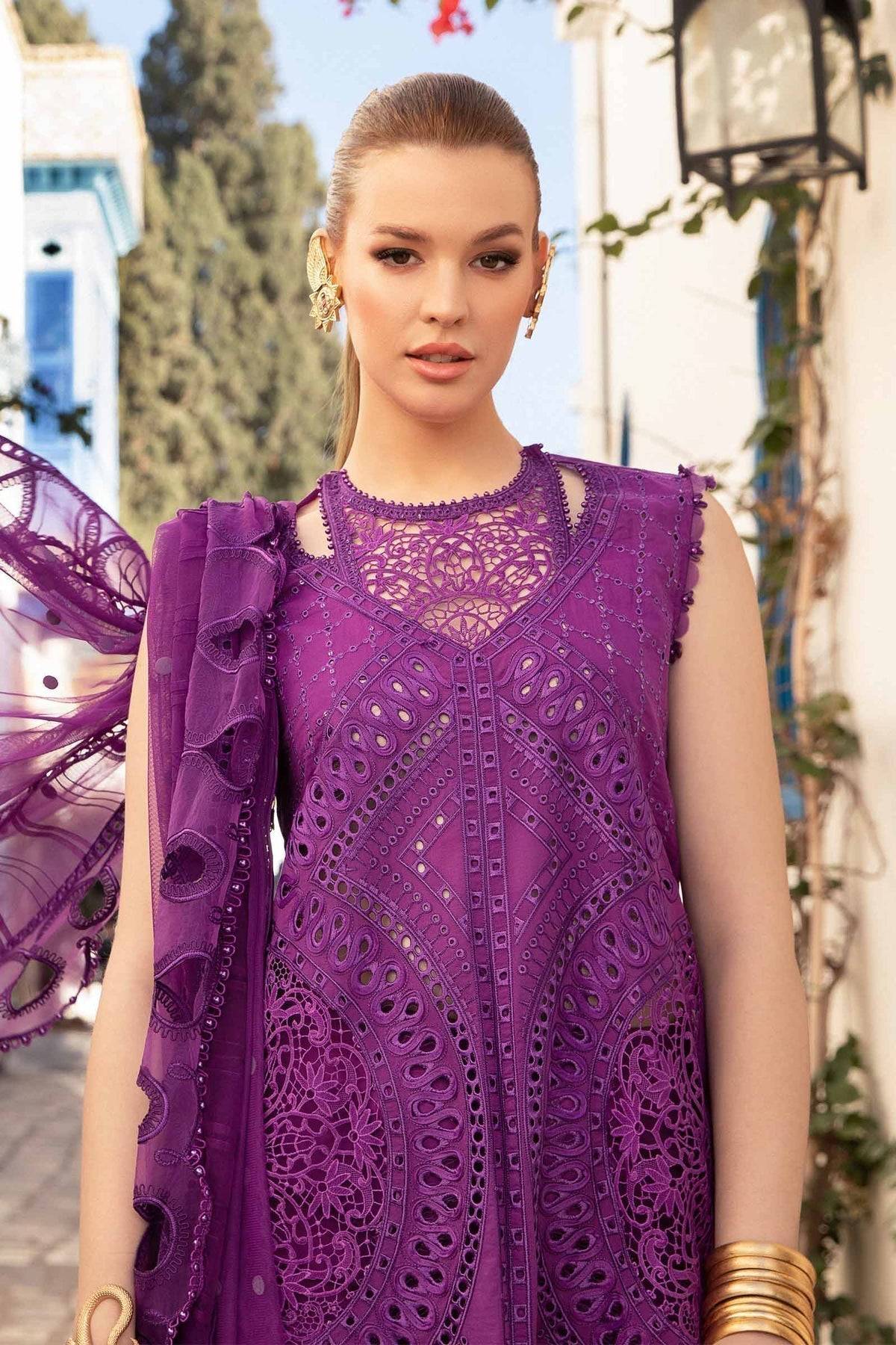 Maria B | Voyage a' Luxe Lawn | D-2402-B - Pakistani Designer Dress - by Maria B | Type: Luxury - 100% Original at Saira Sultan