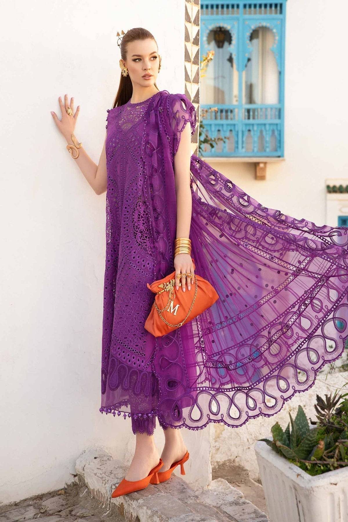 Maria B | Voyage a' Luxe Lawn | D-2402-B - Pakistani Designer Dress - by Maria B | Type: Luxury - 100% Original at Saira Sultan