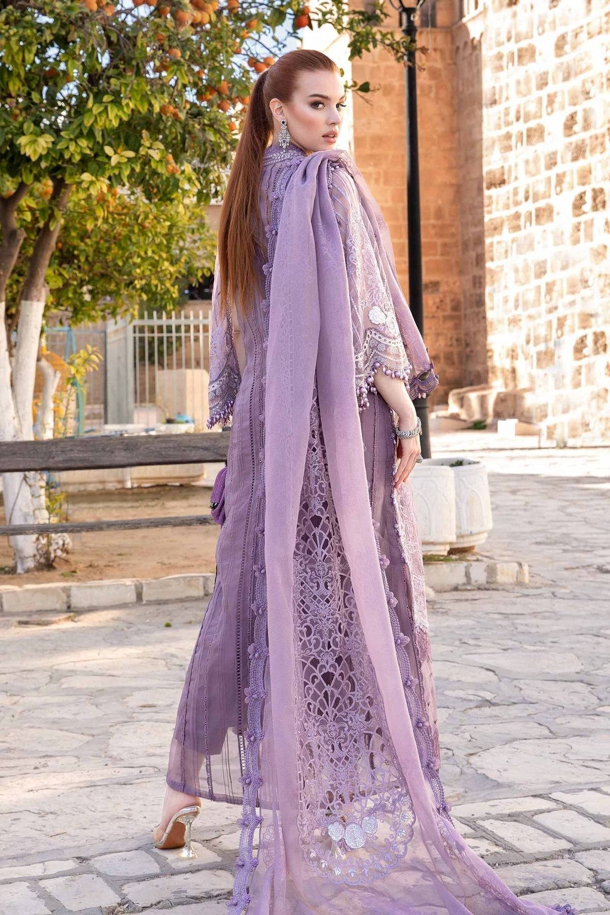 Maria B | Voyage a' Luxe Lawn | D-2401-A - Pakistani Designer Dress - by Maria B | Type: Luxury - 100% Original at Saira Sultan