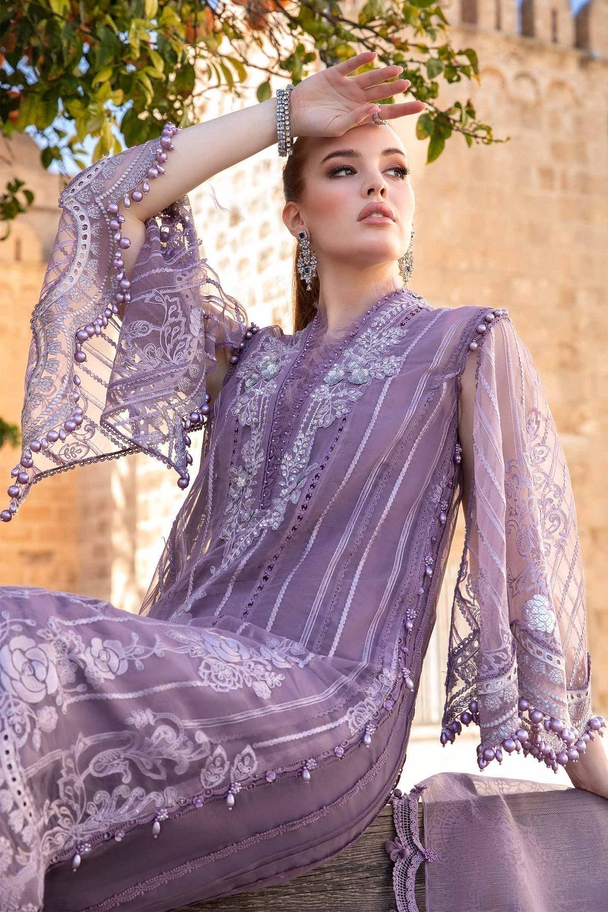 Maria B | Voyage a' Luxe Lawn | D-2401-A - Pakistani Designer Dress - by Maria B | Type: Luxury - 100% Original at Saira Sultan