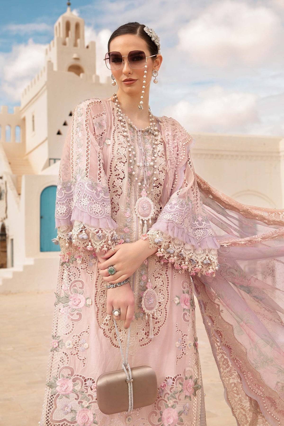 Maria B | Voyage a' Luxe Lawn | D-2406-A - Pakistani Designer Dress - by Maria B | Type: Luxury - 100% Original at Saira Sultan
