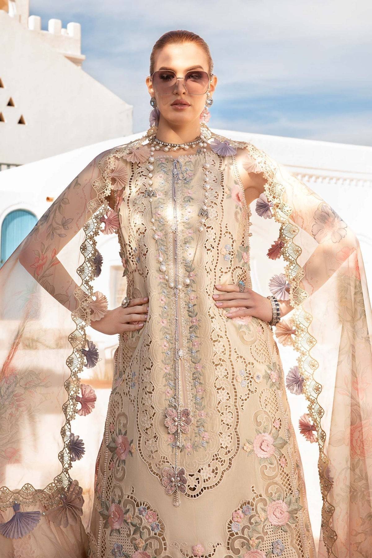 Maria B | Voyage a' Luxe Lawn | D-2406-B - Pakistani Designer Dress - by Maria B | Type: Luxury - 100% Original at Saira Sultan