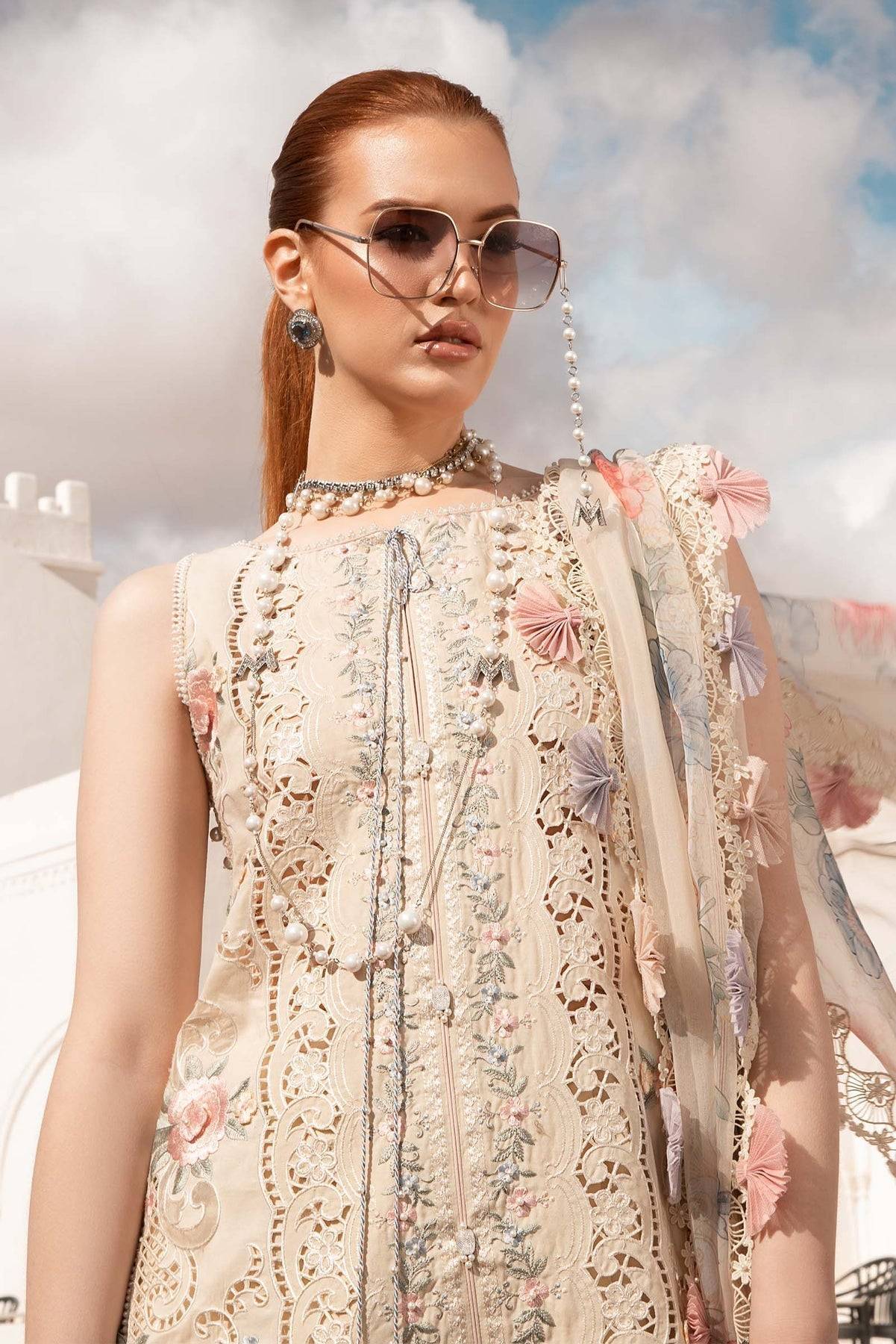 Maria B | Voyage a' Luxe Lawn | D-2406-B - Pakistani Designer Dress - by Maria B | Type: Luxury - 100% Original at Saira Sultan