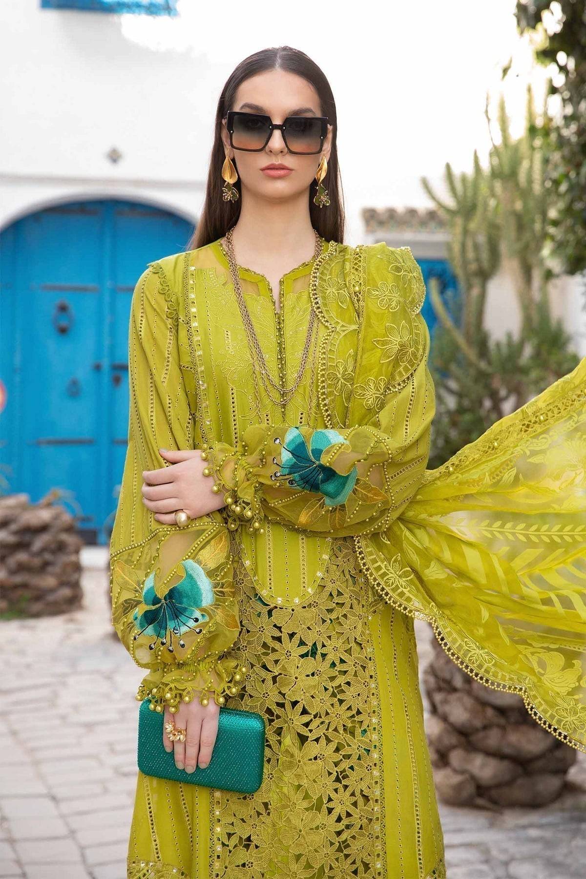 Maria B | Voyage a' Luxe Lawn | D-2408-A - Pakistani Designer Dress - by Maria B | Type: Luxury - 100% Original at Saira Sultan