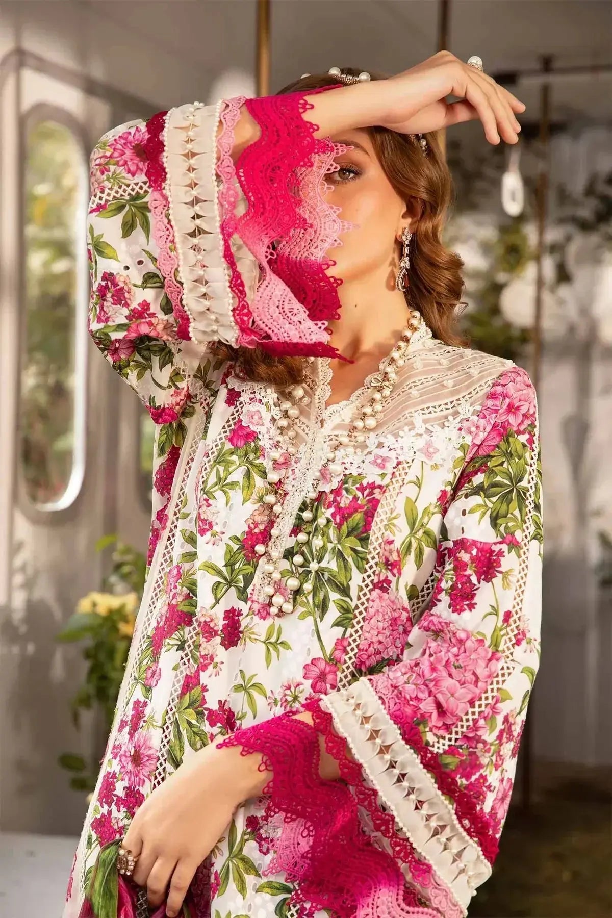 Maria B | M Prints Spring 24 | MPT-2102-A - Pakistani Designer Dress - by Maria B | Type: Luxury - 100% Original at Saira Sultan