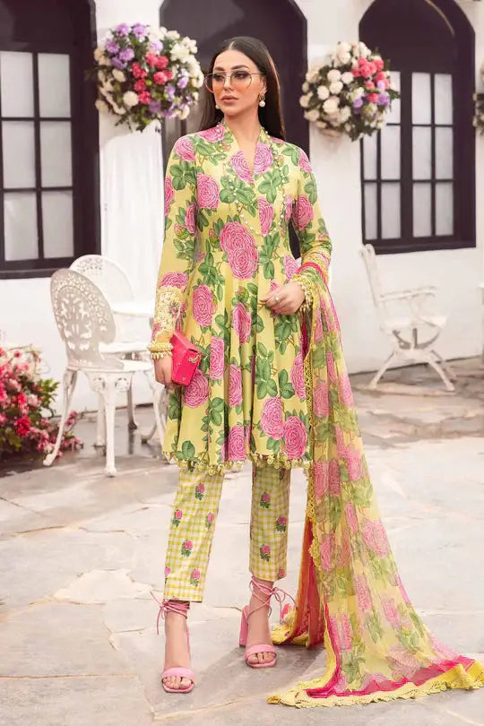 Maria B | M Prints Spring 24 | MPT-2103-A - Pakistani Designer Dress - by Maria B | Type: Luxury - 100% Original at Saira Sultan