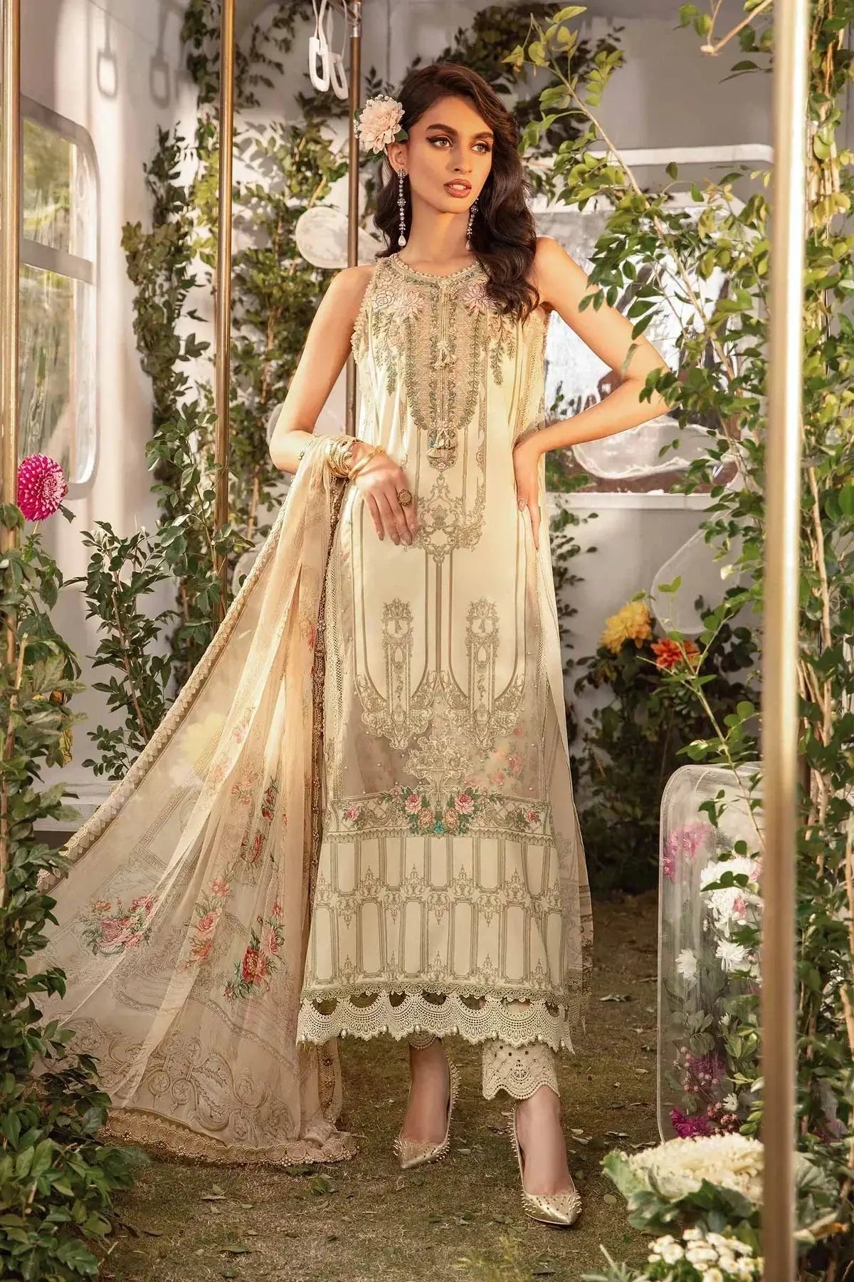 Maria B | M Prints Spring 24 | MPT-2104-A - Pakistani Designer Dress - by Maria B | Type: Luxury - 100% Original at Saira Sultan