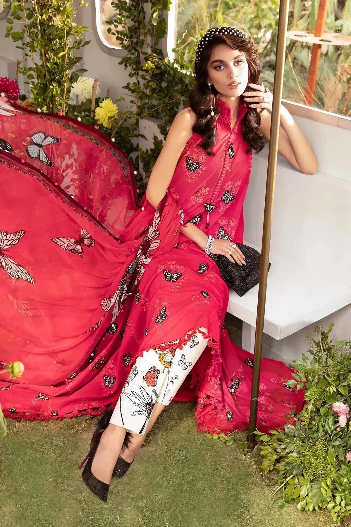 Maria B | M Prints Spring 24 | MPT-2105-A - Pakistani Designer Dress - by Maria B | Type: Luxury - 100% Original at Saira Sultan